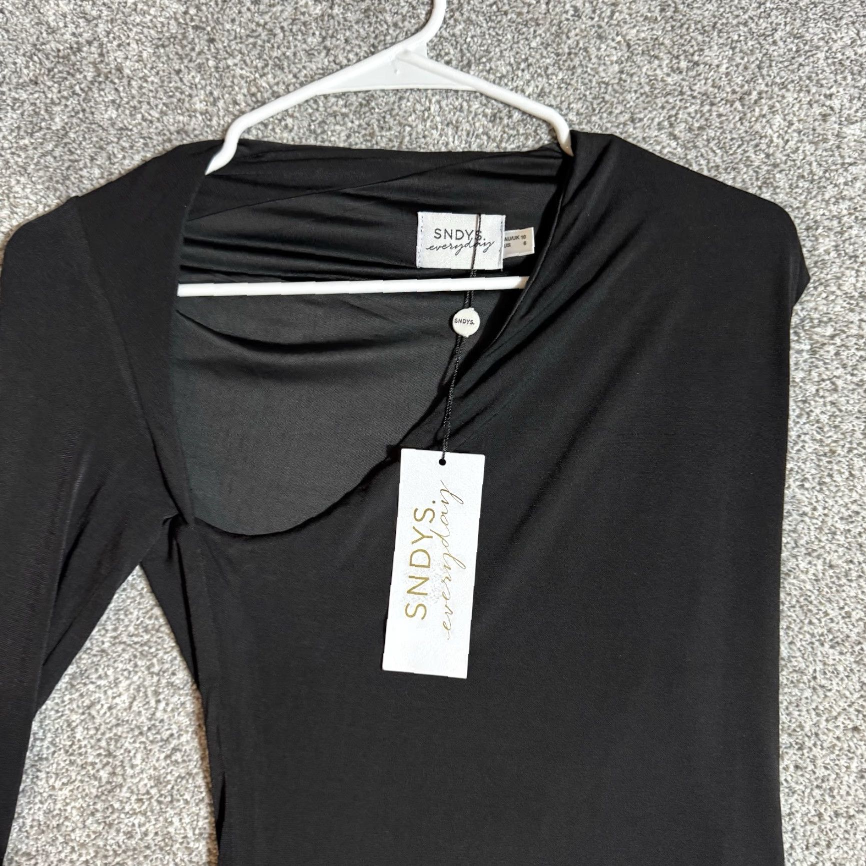 Vintage VINTAGE? No — but item is Cocktail Dress Size 6 Chic Asymmetrical Bodycon Minimalist Party Glam Sleek Edgy Size M / US 6-8 / IT 42-44 - 2 Thumbnail