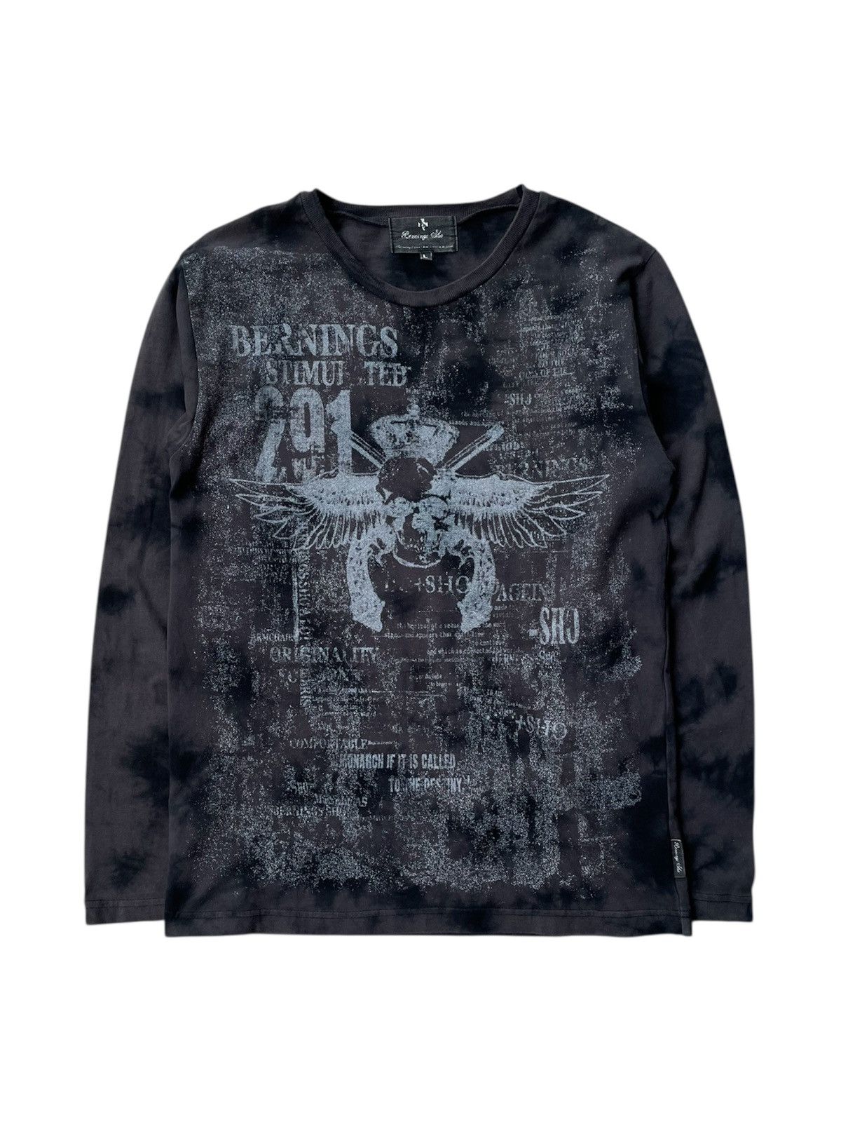 トップス \"BERNINGS SHO\" Union Jack Long Sleeve Japanese Brand × Vintage Japanese Brand Berning Sho Punk