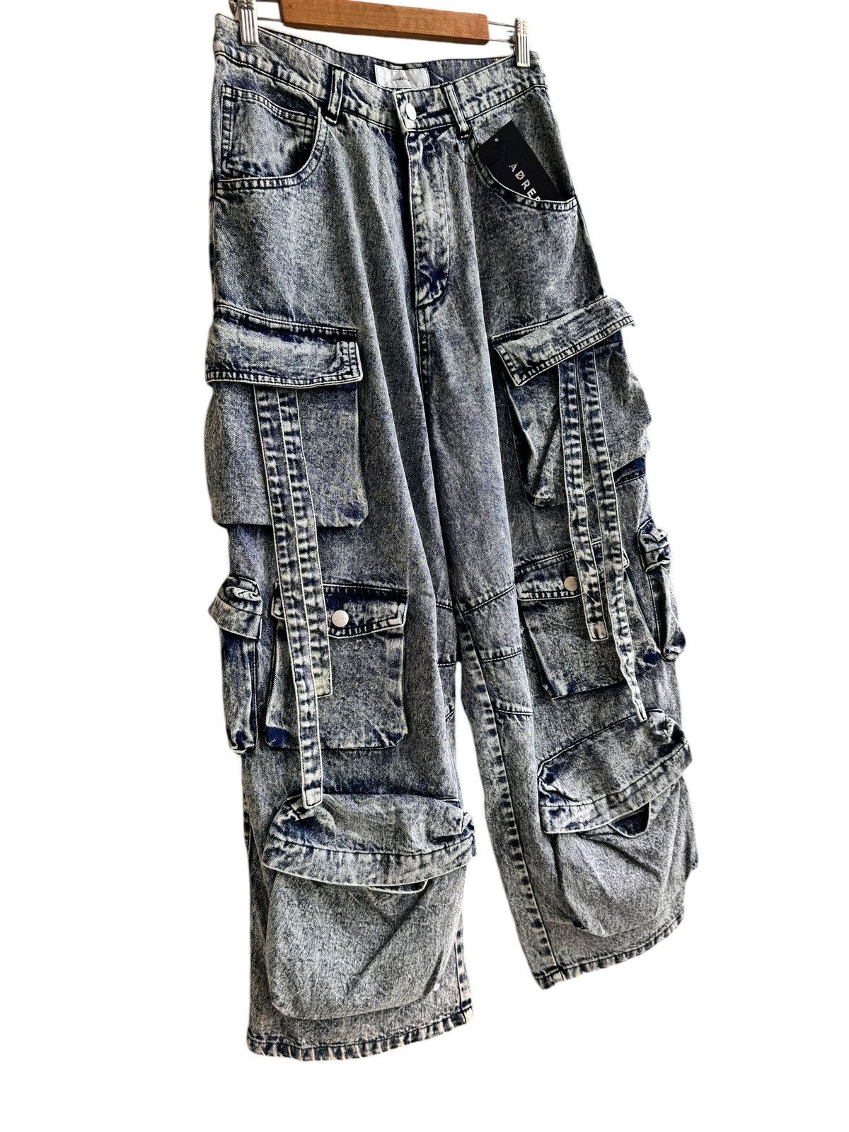 JNCO × Japanese Brand Streetwear Adrer Asid Wash baggy Multiple Pocket Jeans Size US 29 - 1 Thumbnail
