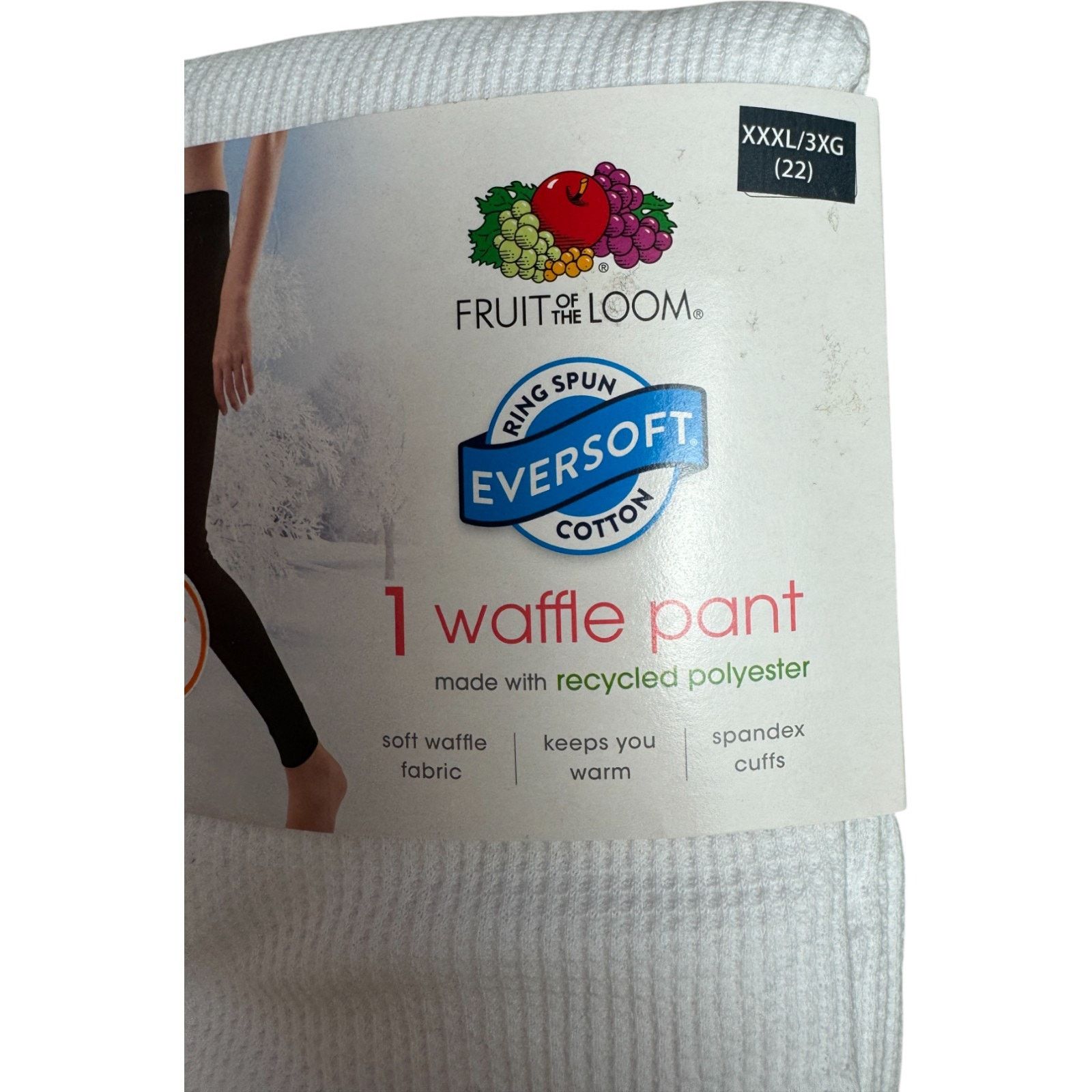 Fruit Of The Loom FRUIT of the LOOM Womens XXXL (22) Thermal Bottoms White Size 34" / US 12 / IT 48 - 9 Thumbnail