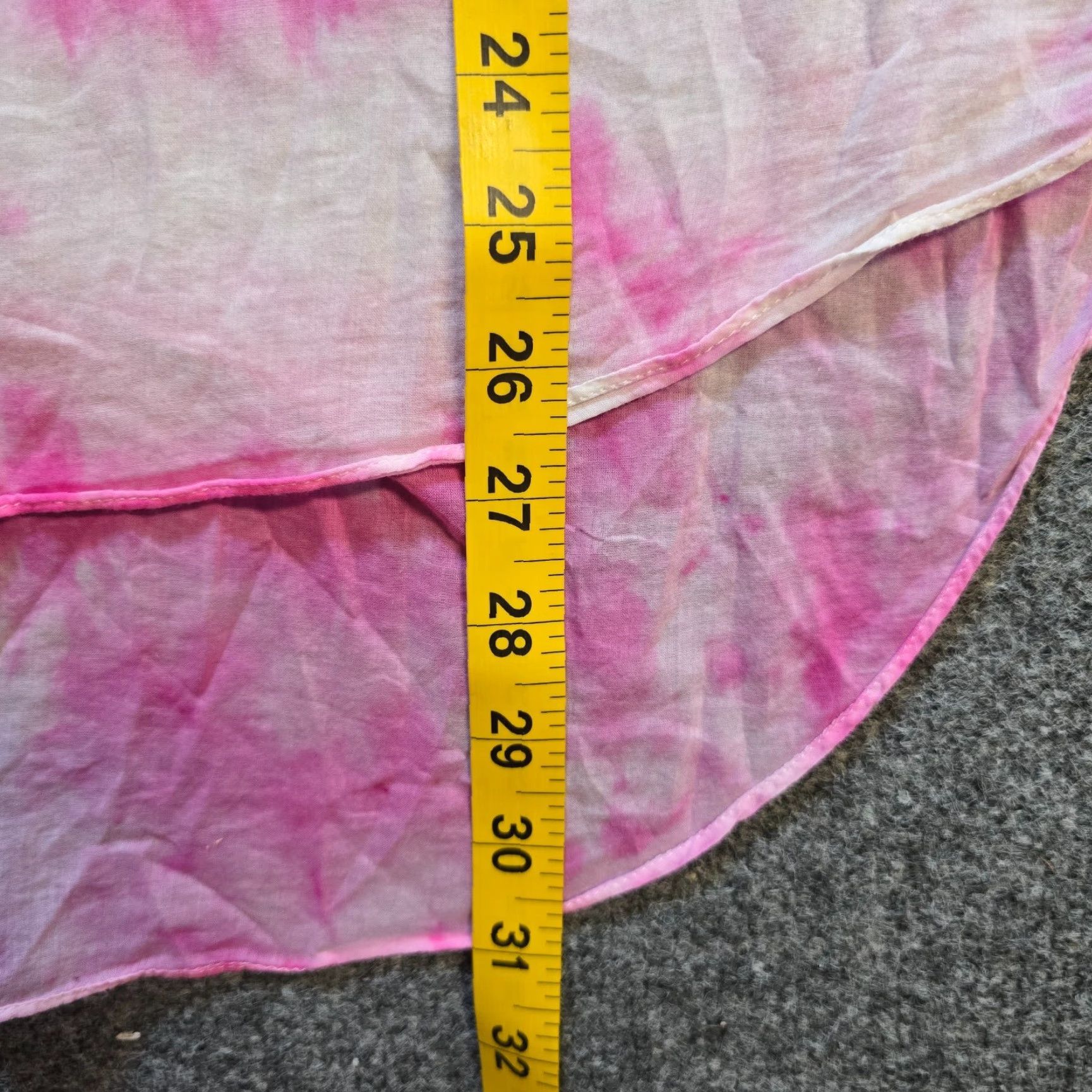 Cinq a Sept Cinq a Sept Top Womens Medium Pink Tie Dye Button Lightweight Ruffle Cuffed Blouse Size M / US 6-8 / IT 42-44 - 6 Thumbnail