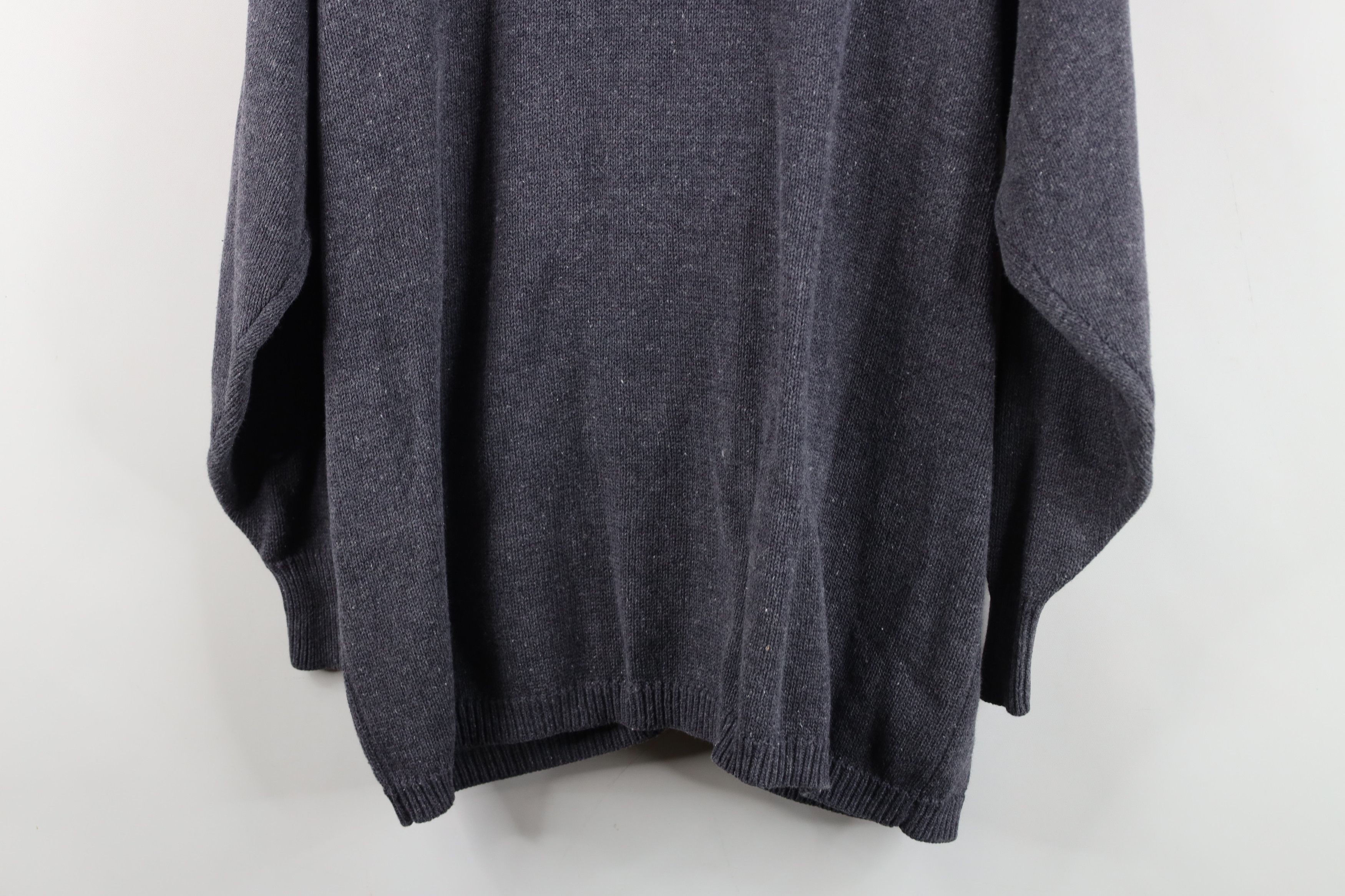 Vintage Vintage 90s Streetwear Blank Knit Cardigan Sweater Gray Size L / US 10 / IT 46 - 12 Thumbnail