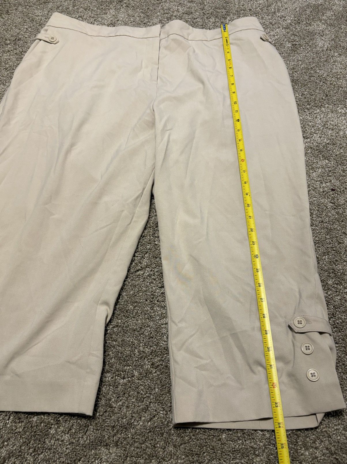 Other (Susan Graver) Tan Capri Wide Leg Pants: Size 2X Size 42" / US 20 - 6 Thumbnail