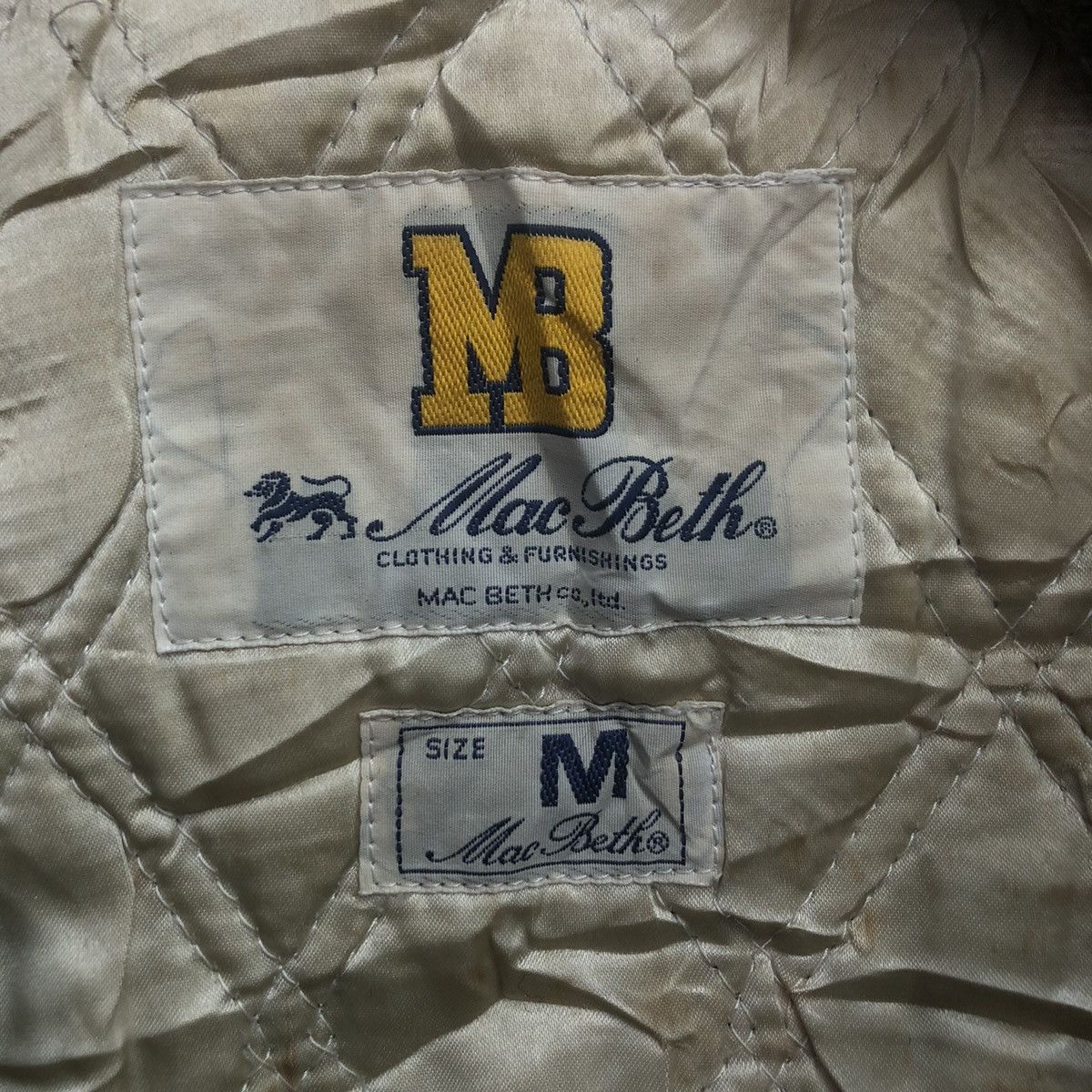 Macbeth × Vintage Vintage 90s MAC BETH Varsity Jacket Wool Leather Sleeve Size US M / EU 48-50 / 2 - 5 Thumbnail
