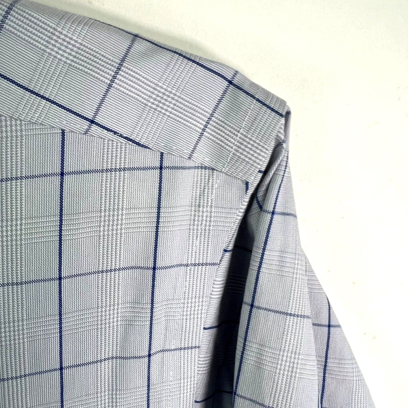 Vintage VINTAGE Paul Fredrick Checked Casual Button-Down Shirt Mens 18.5 Blue 18.5/37 Size US XXL / EU 58 / 5 - 2 Thumbnail