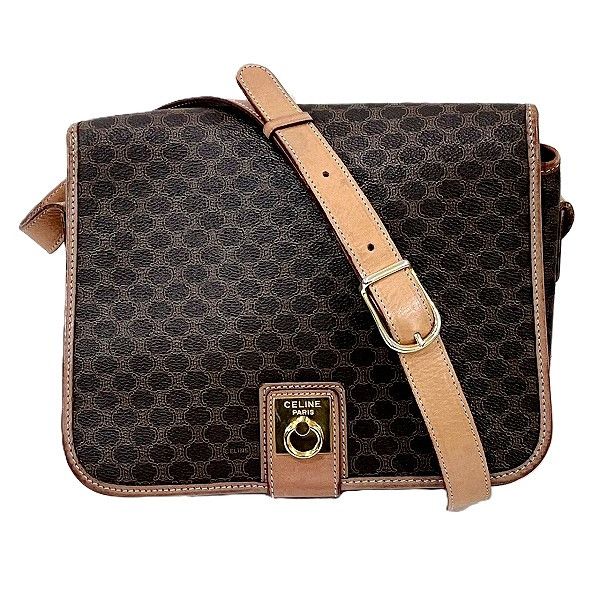Celine Celine Macadam Pvc Leather Shoulder Bag Plastic / Synthetic Shoulder Bag Duty Free For Usa in Brown, Women's