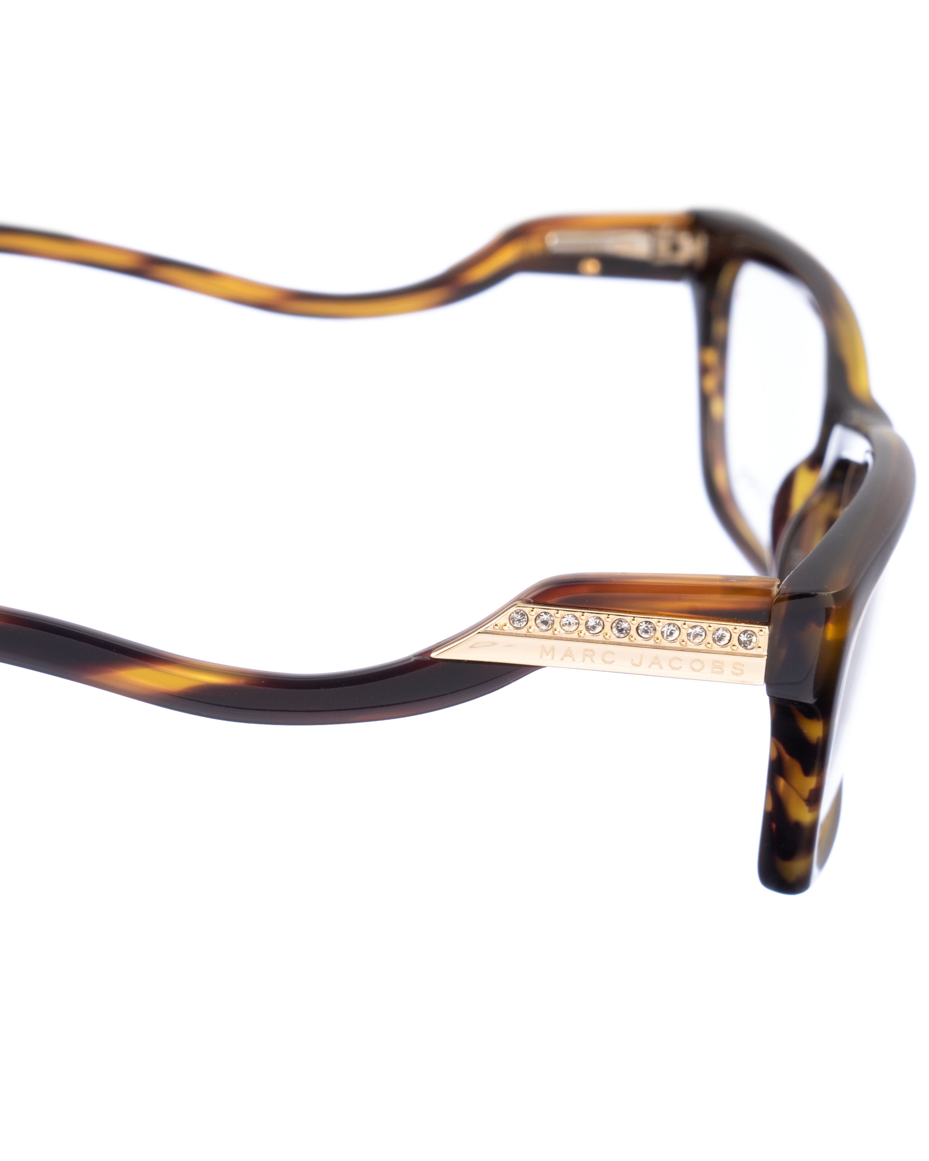Marc Jacobs Marc Jacobs 00s Brown Rectangular Bent Temples Glasses Size ONE SIZE - 1 Thumbnail