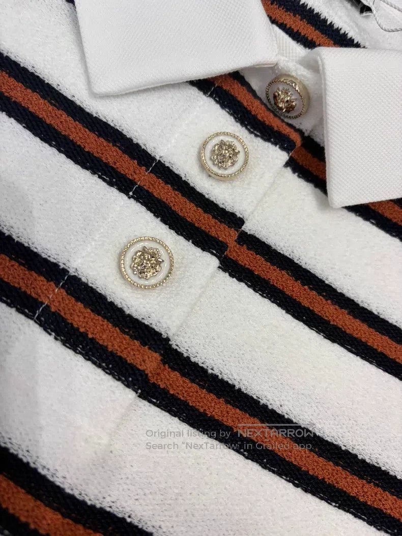 Chanel Chanel Striped polo collar with cotton Size XS / US 0-2 / IT 36-38 - 3 Thumbnail