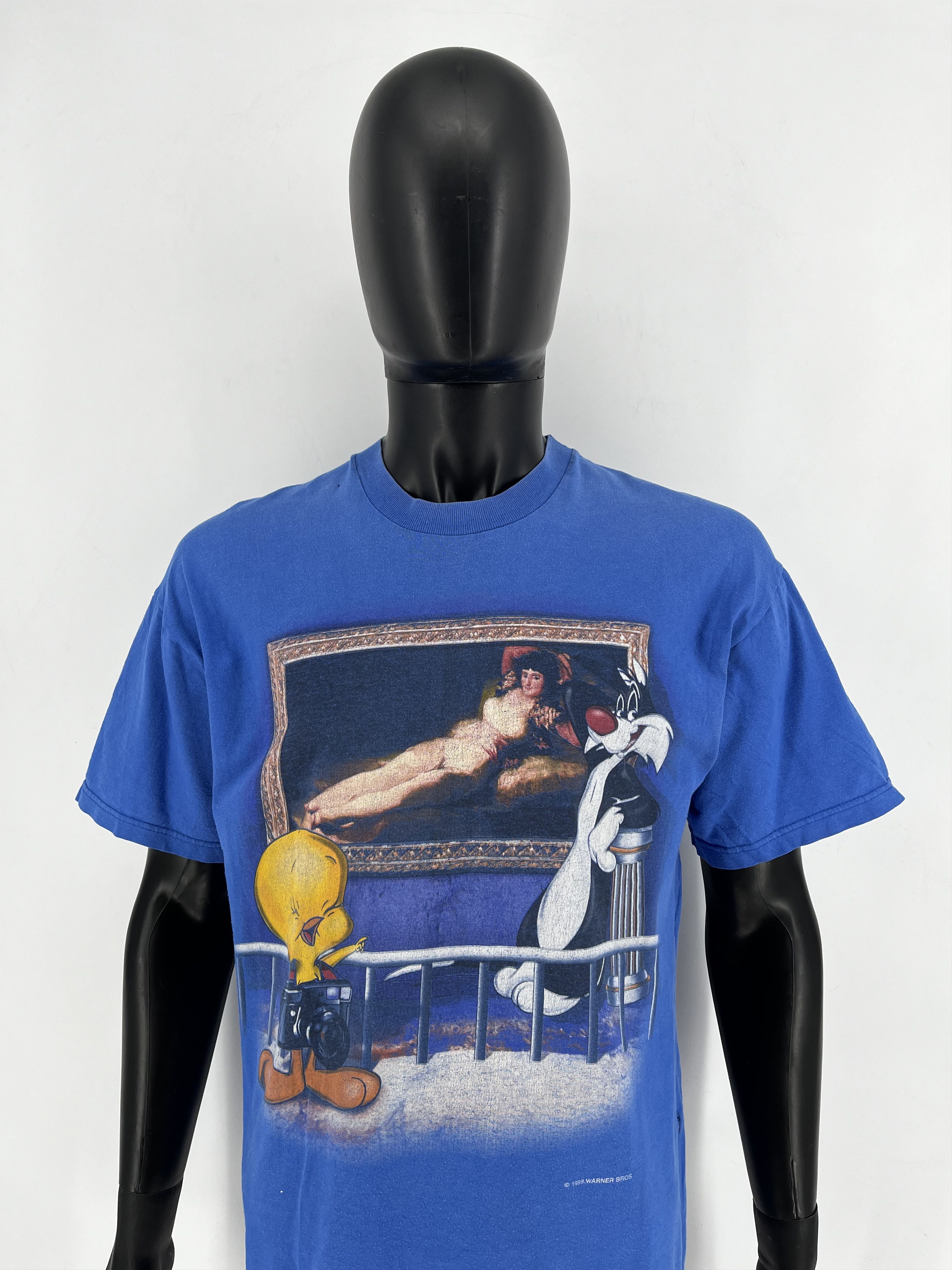 Vintage Vintage 1999 Looney Tunes Sylvester & Tweety La Maja Desnuda Size US L / EU 52-54 / 3 - 1 Thumbnail