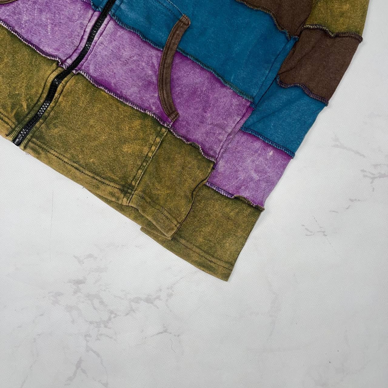 Japanese Brand Japanesse Brand patchwork Archival Y2K Hoodi Avant-Garde Size US M / EU 48-50 / 2 - 11 Thumbnail