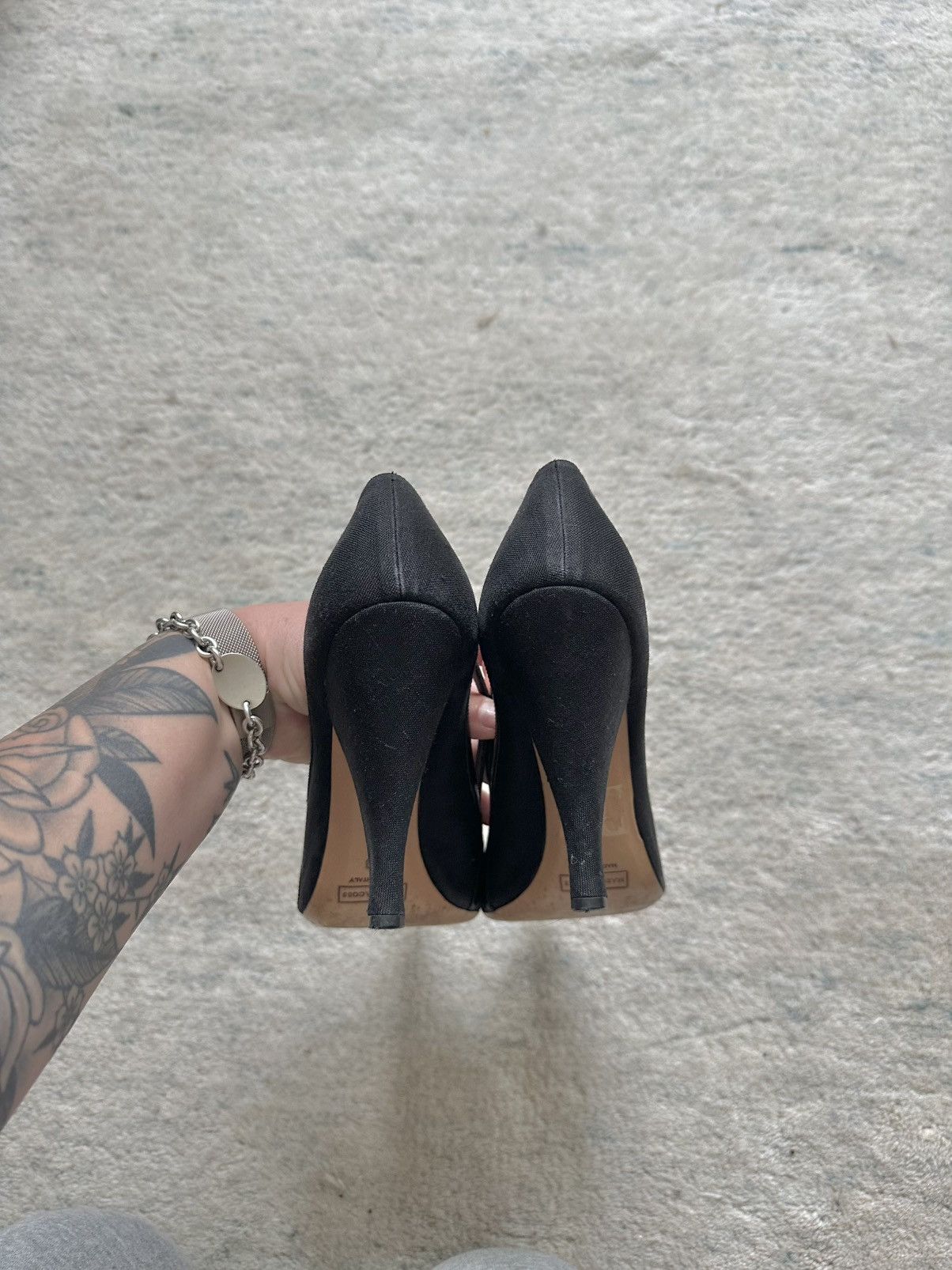 Marc Jacobs Vintage 90s Marc Jacobs Heels Cut Out Black Pump Bow Size US 9 / IT 39 - 7 Thumbnail