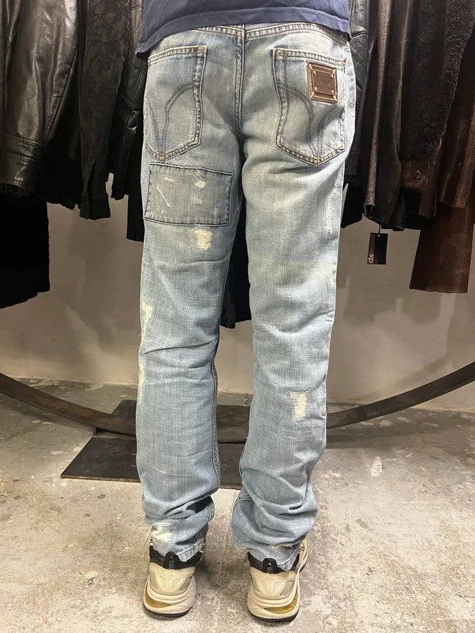 Dolce & Gabbana 2000s Dolce & Gabbana Patches Blue Denim Jeans Size US 31 - 4 Thumbnail
