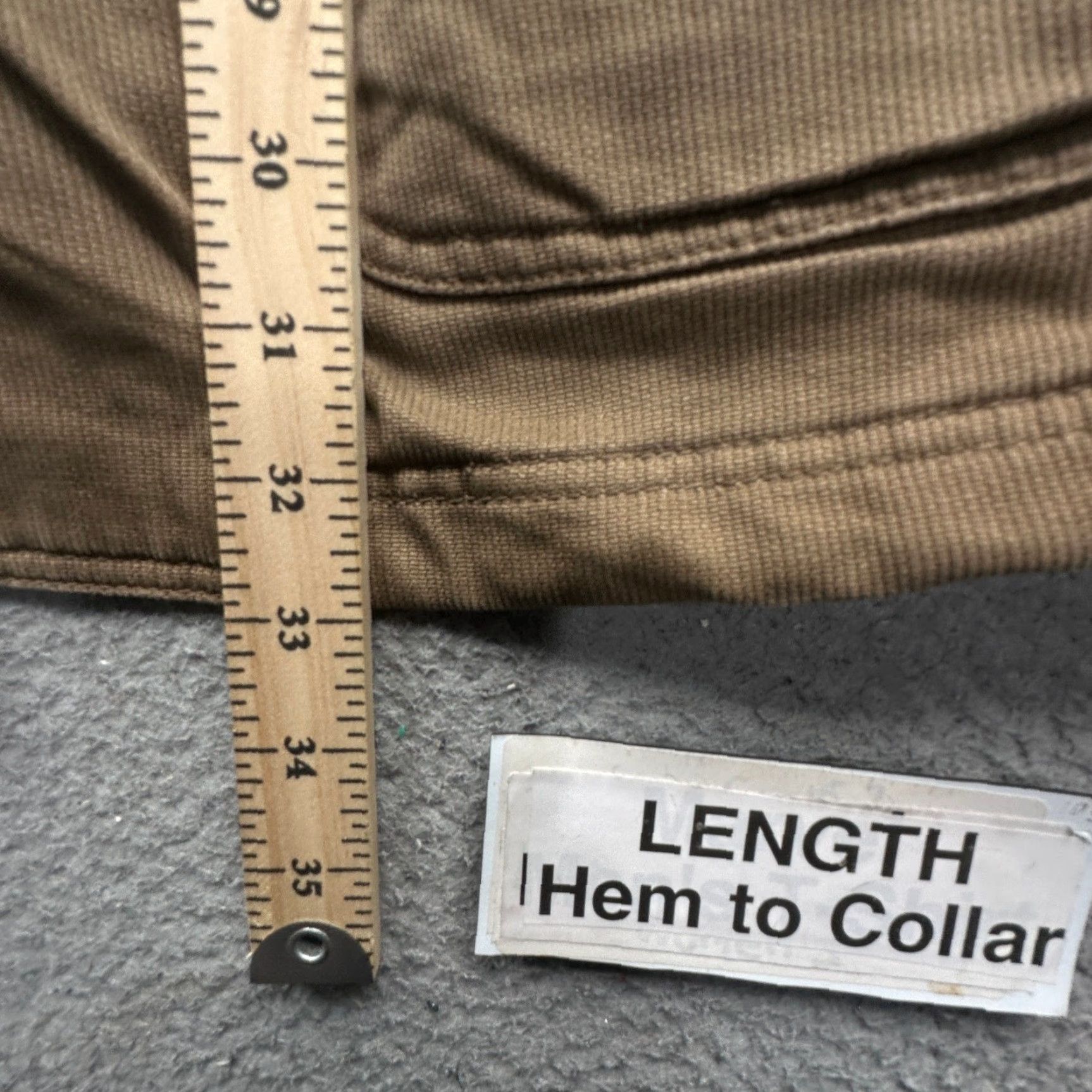 Vintage VINTAGE GH Bass Co Barn Chore Work Field Coat Jacket Mens Large Leather Collar Button Pockets Lined Brown Size US L / EU 52-54 / 3 - 4 Thumbnail