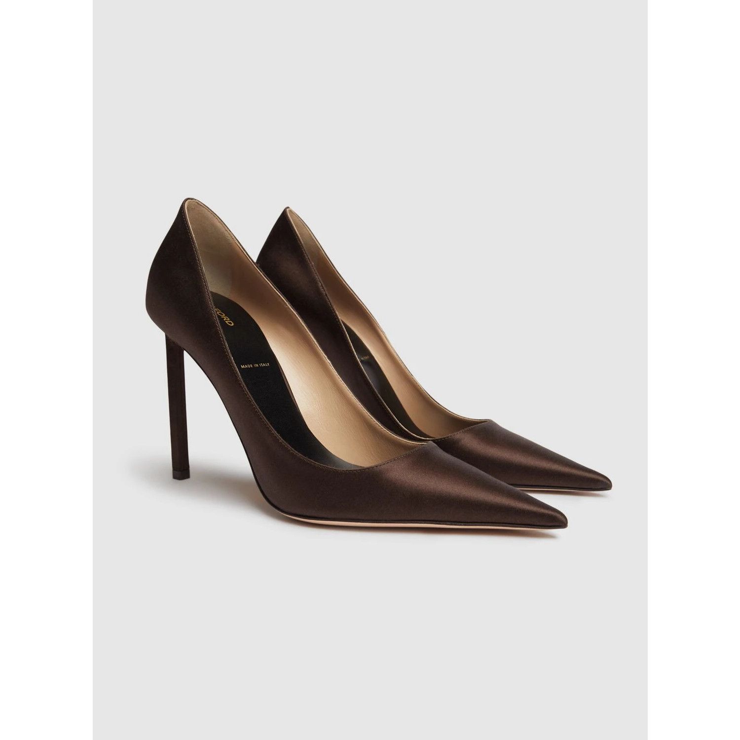 Tom Ford TOM FORD Betty Espresso Satin 105mm Pumps New & Authentic (W Size US 7 / IT 37 - 2 Thumbnail