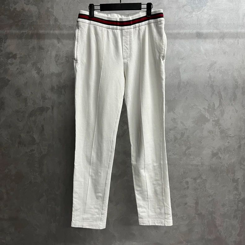 Gucci Gucci Size L White waist striped casual sweatpants 2501-Nex Size US 34 / EU 50 - 1 Thumbnail