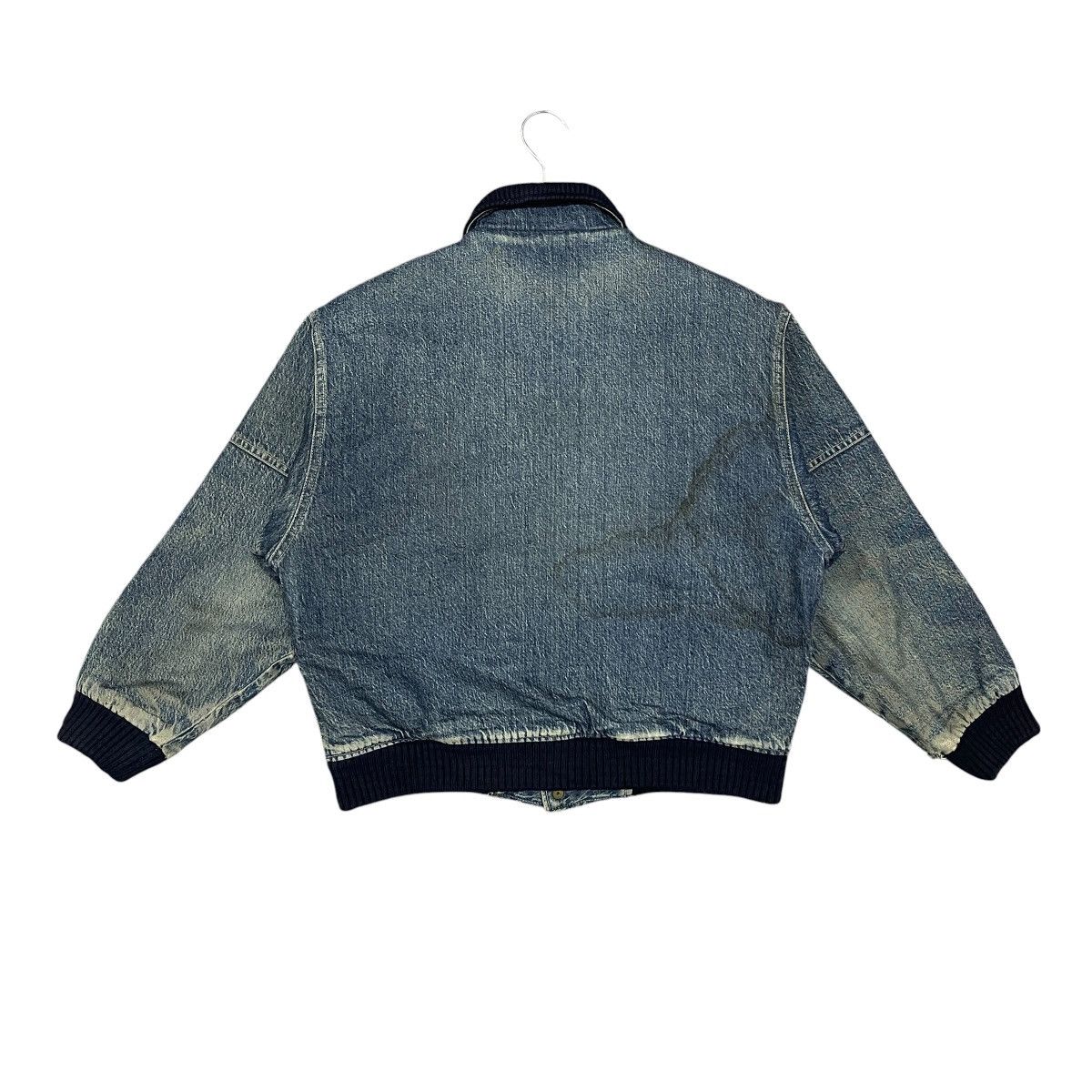 Big John Vintage 90s Big John Utility Denim Bomber Jacket Boxy Fit Size US L / EU 52-54 / 3 - 13 Thumbnail