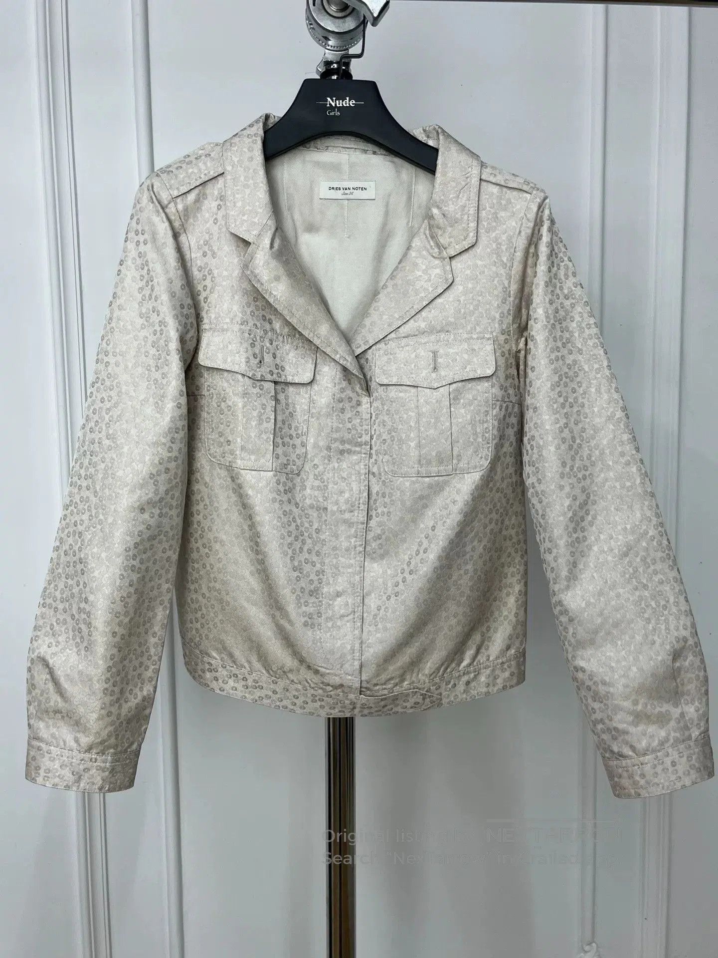 Dries Van Noten beige dries van noten outerwear jacket. Size S / US 4 / IT 40 - 1 Thumbnail