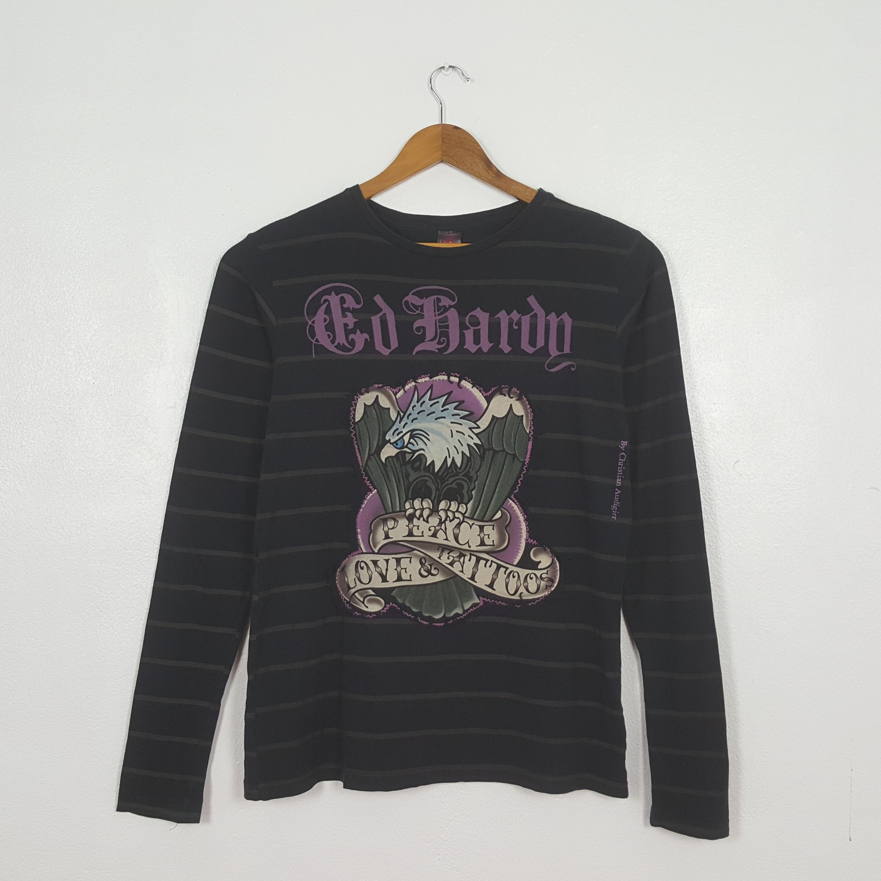 Ed Hardy Vintage Ed Hardy Peace Love & Tattoos T-Shirt C312N71 Size US M / EU 48-50 / 2 - 1 Thumbnail
