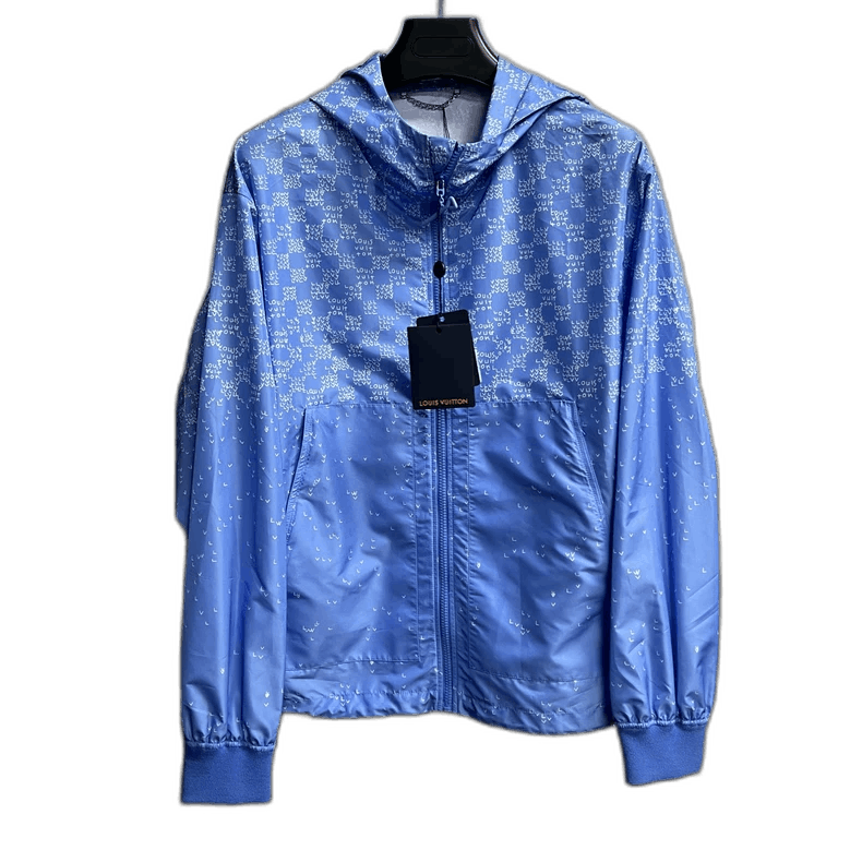 Louis Vuitton Louis Vuitton Blue Windbreaker with Pattern Size US L / EU 52-54 / 3 - 1 Thumbnail