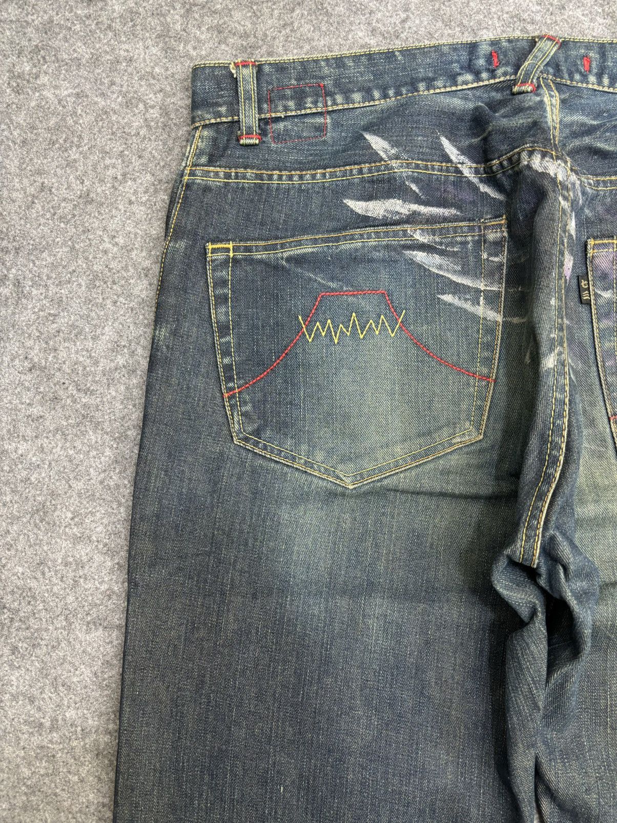 Designer 💥Artisanal💥NaMiNoRiTaTsujin Japanese Designer Denim F554 Size US 37 - 13 Thumbnail