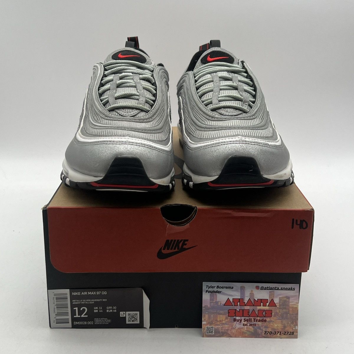 Nike Air max 97 silver bullet Size US 12 / EU 45 - 2 Thumbnail