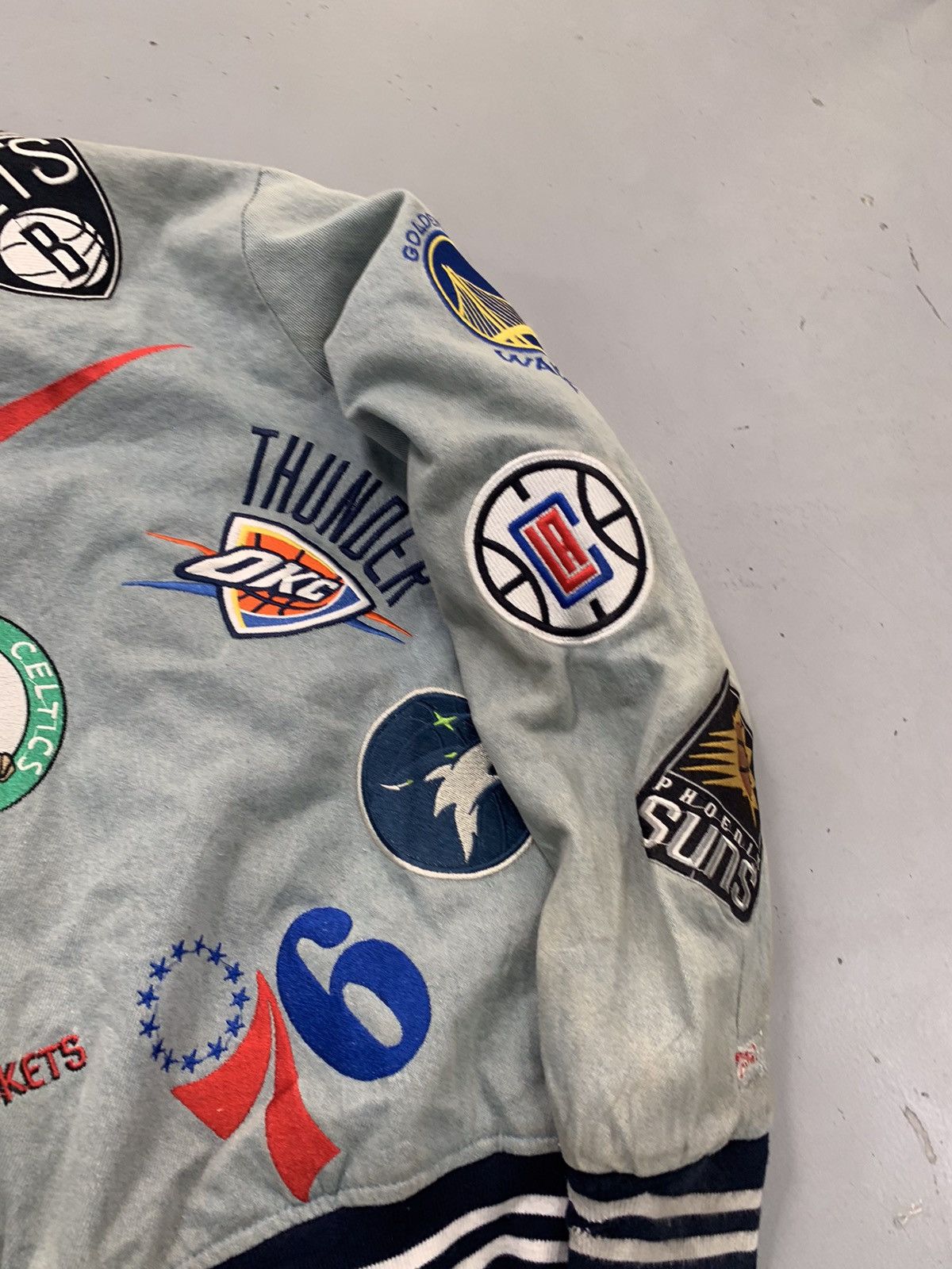 Nike × Supreme Vintage nike supreme nba patchwork bomber jacket Size US M / EU 48-50 / 2 - 14 Thumbnail
