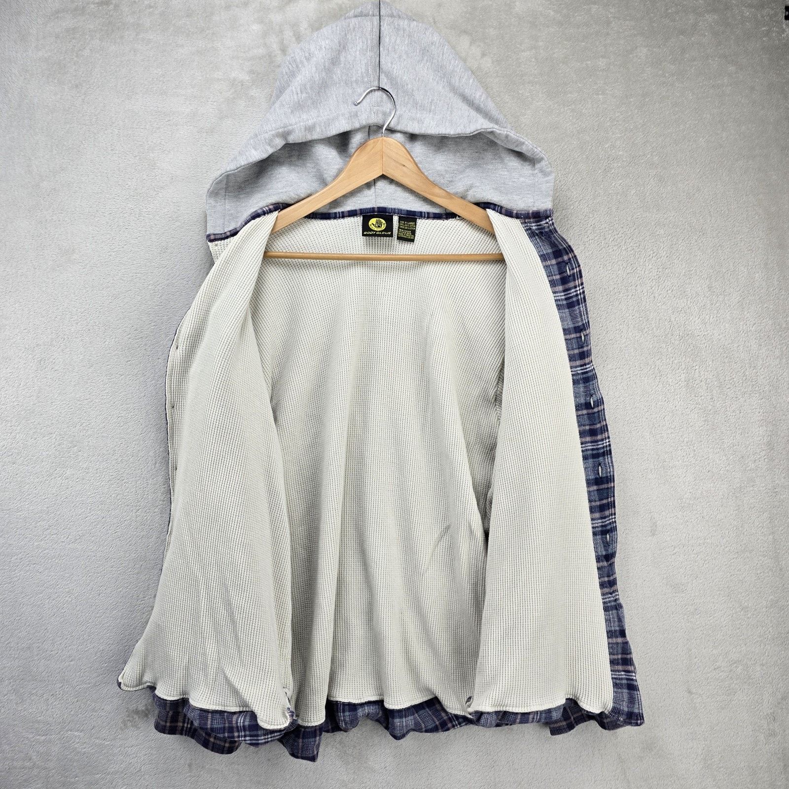 Body Glove Vintage Body Glove Thermal Lined Plaid Hoodie Mens XL Y2K Size US XL / EU 56 / 4 - 5 Thumbnail