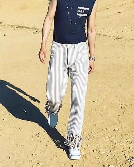 Loewe Loewe size 40 Striped fringed beaded trousers Size US 40 / EU 56 - 1 Thumbnail