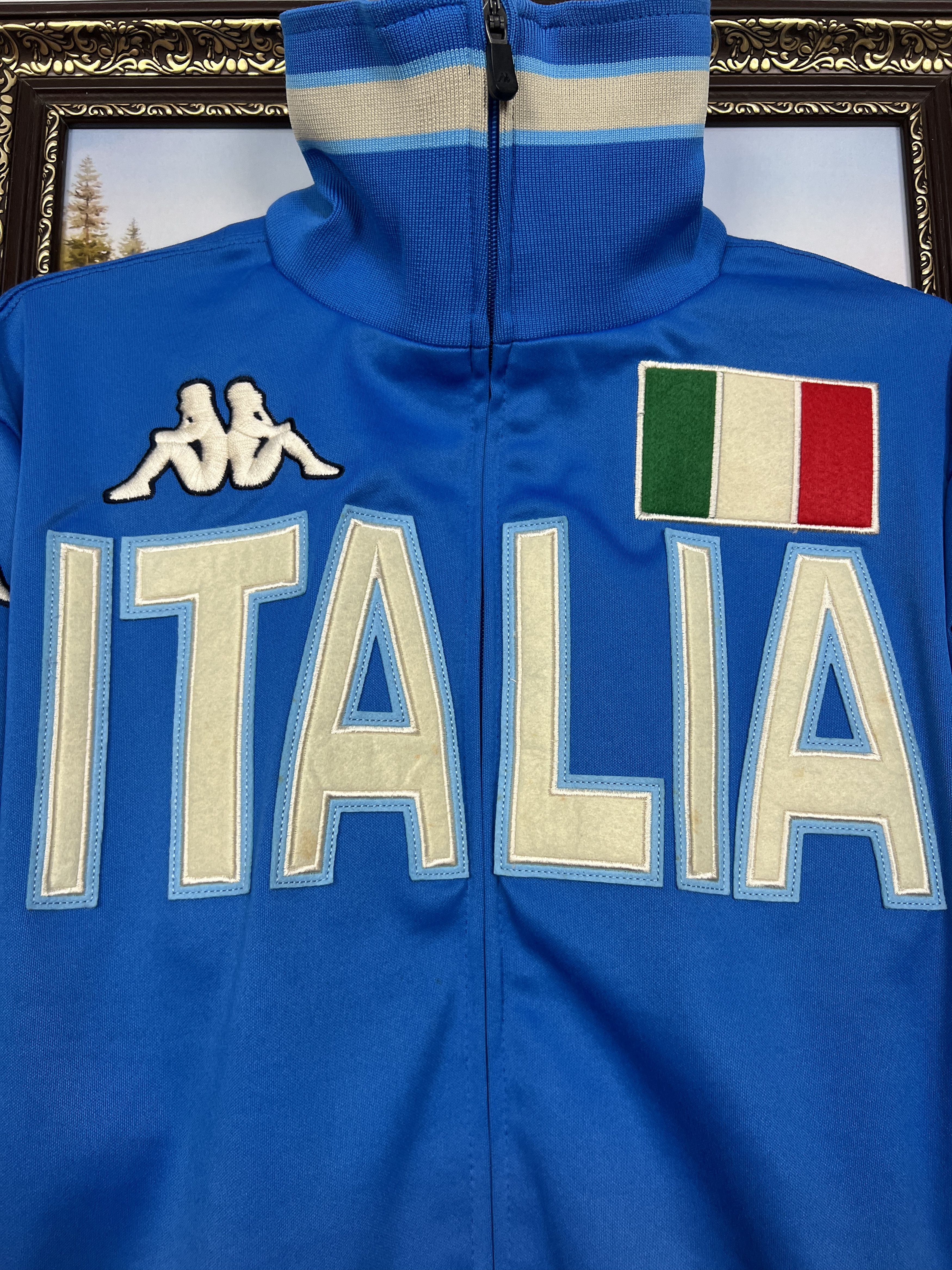 Kappa Vintage Kappa Italy Football Sweatshirt Soccer Jacket Blue Size US M / EU 48-50 / 2 - 3 Thumbnail