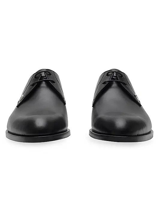 Burberry os11x0126 Carlyle Leather Derbys Shoes in Black Size US 12 / EU 45 - 2 Thumbnail
