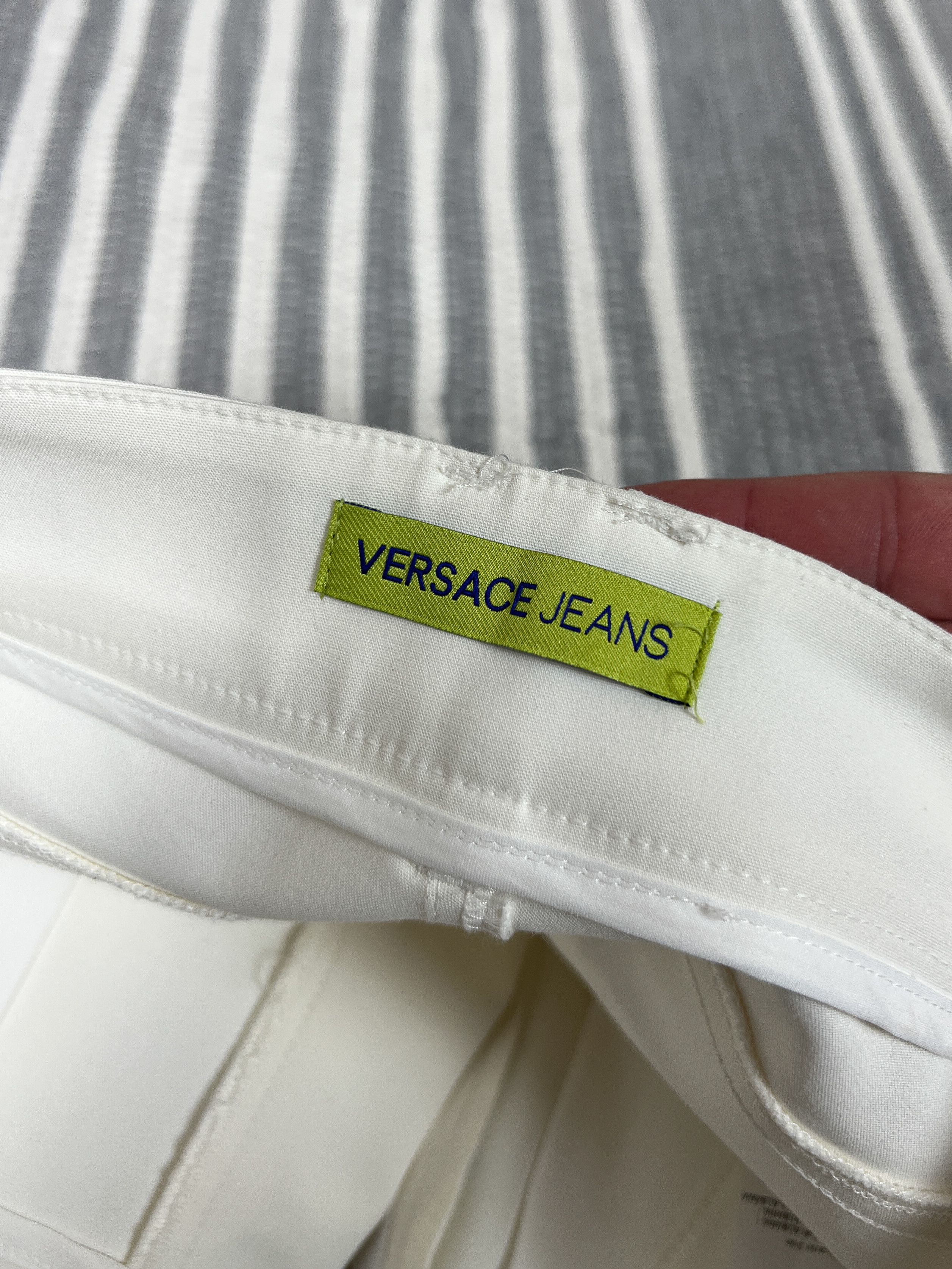 Versace Vintage Versace Jeans White Trousers Pants Size 30" / US 8 / IT 44 - 10 Thumbnail