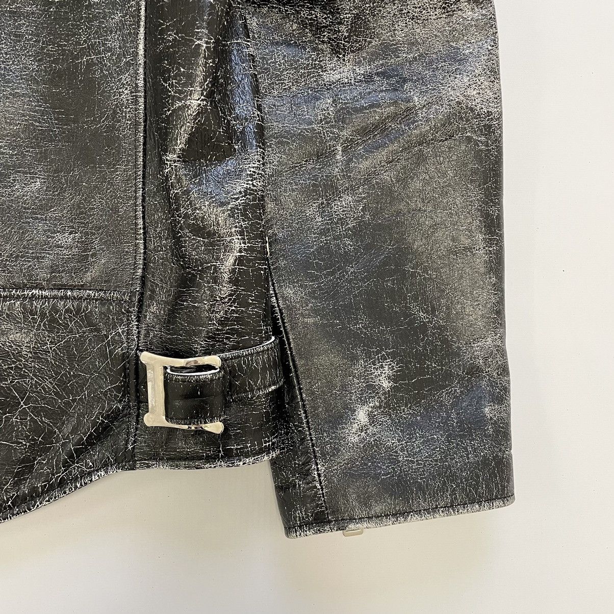 Undercover Shearling Collar Cracked Leather Jacket Size US M / EU 48-50 / 2 - 21 Thumbnail