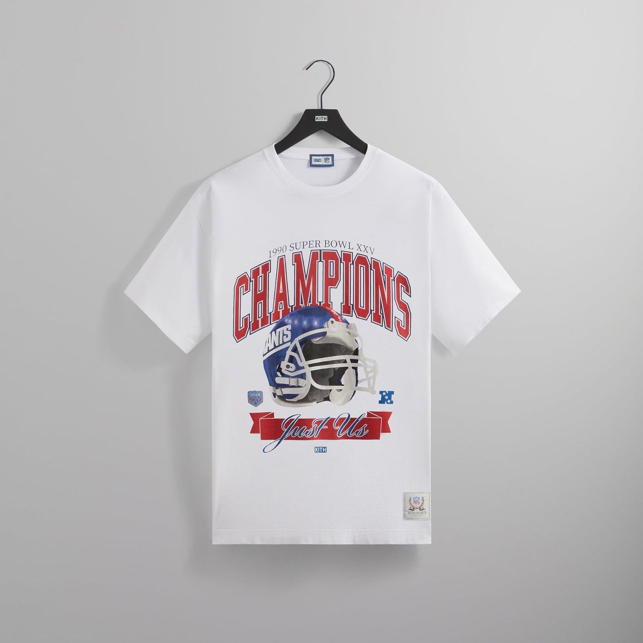 image of Kith x Nfl Giants Superbowl Vintage Tee in White, Men's (Size XL)