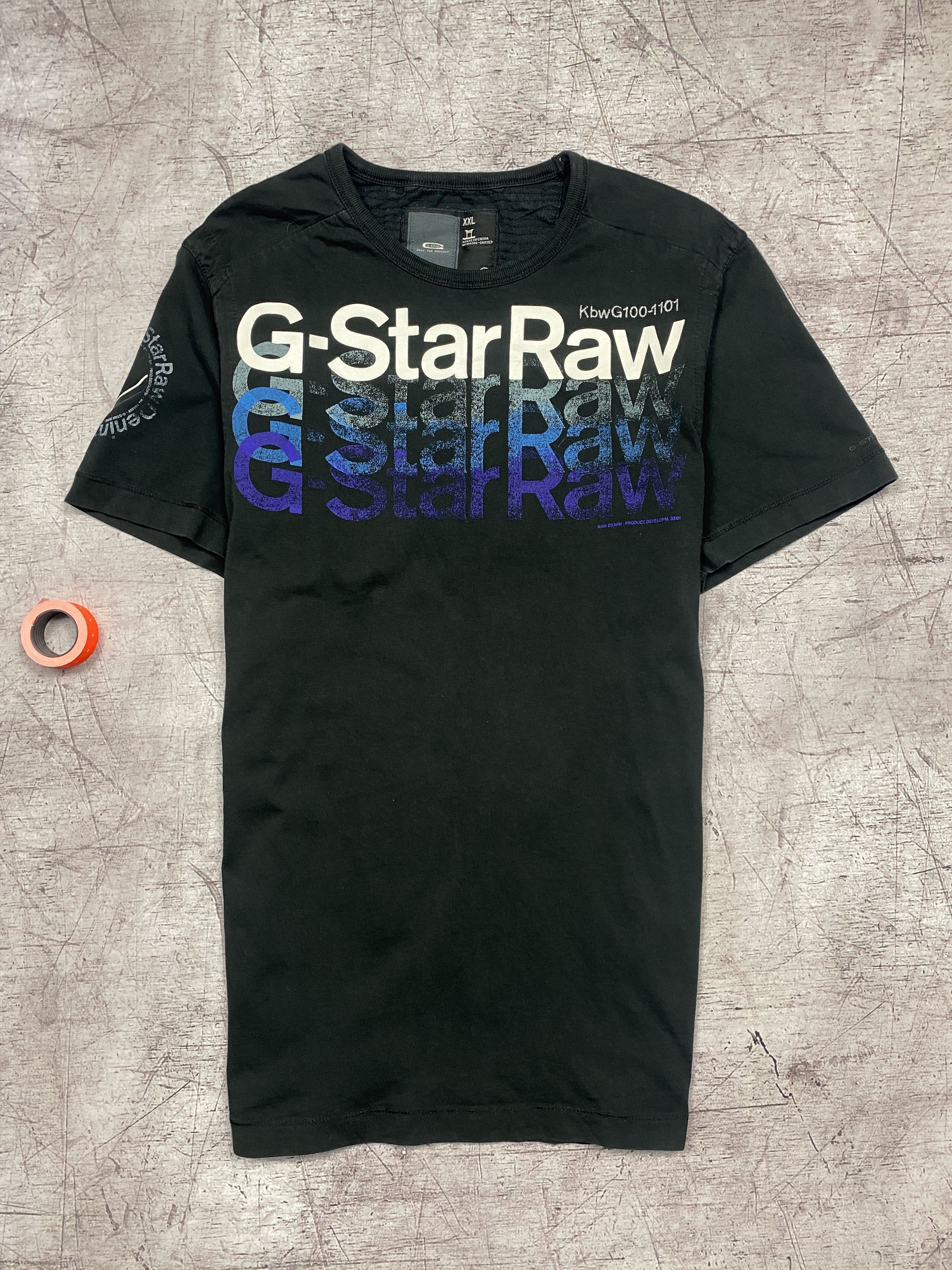 G-Star G Star Raw Vintage Mens Big logo Crew Neck T-Shirt Tee Size US M / EU 48-50 / 2 - 1 Thumbnail