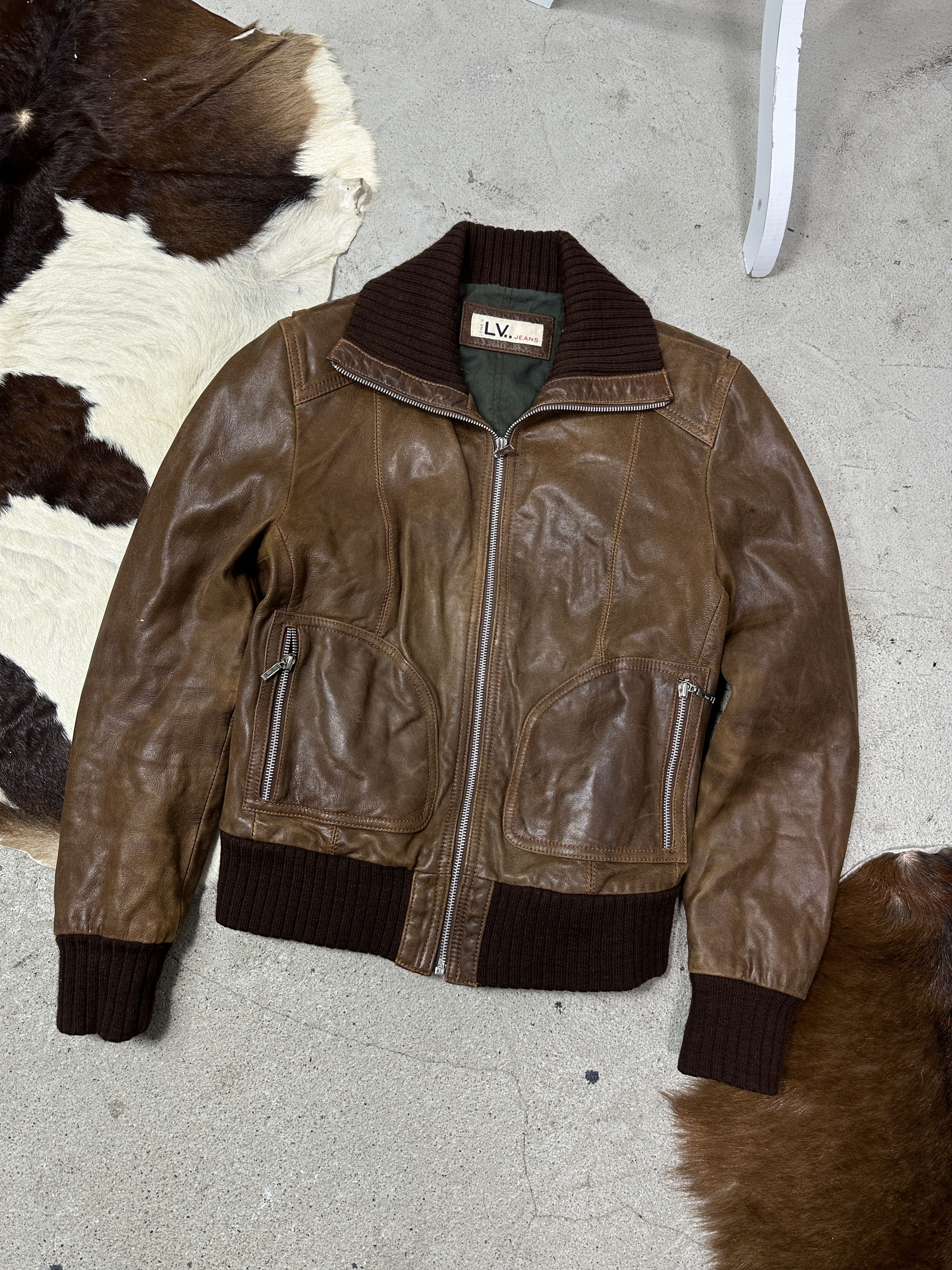 Vintage Vintage Leather Biker Moto Oversize Dark Jacket 00s Size US L / EU 52-54 / 3 - 2 Thumbnail
