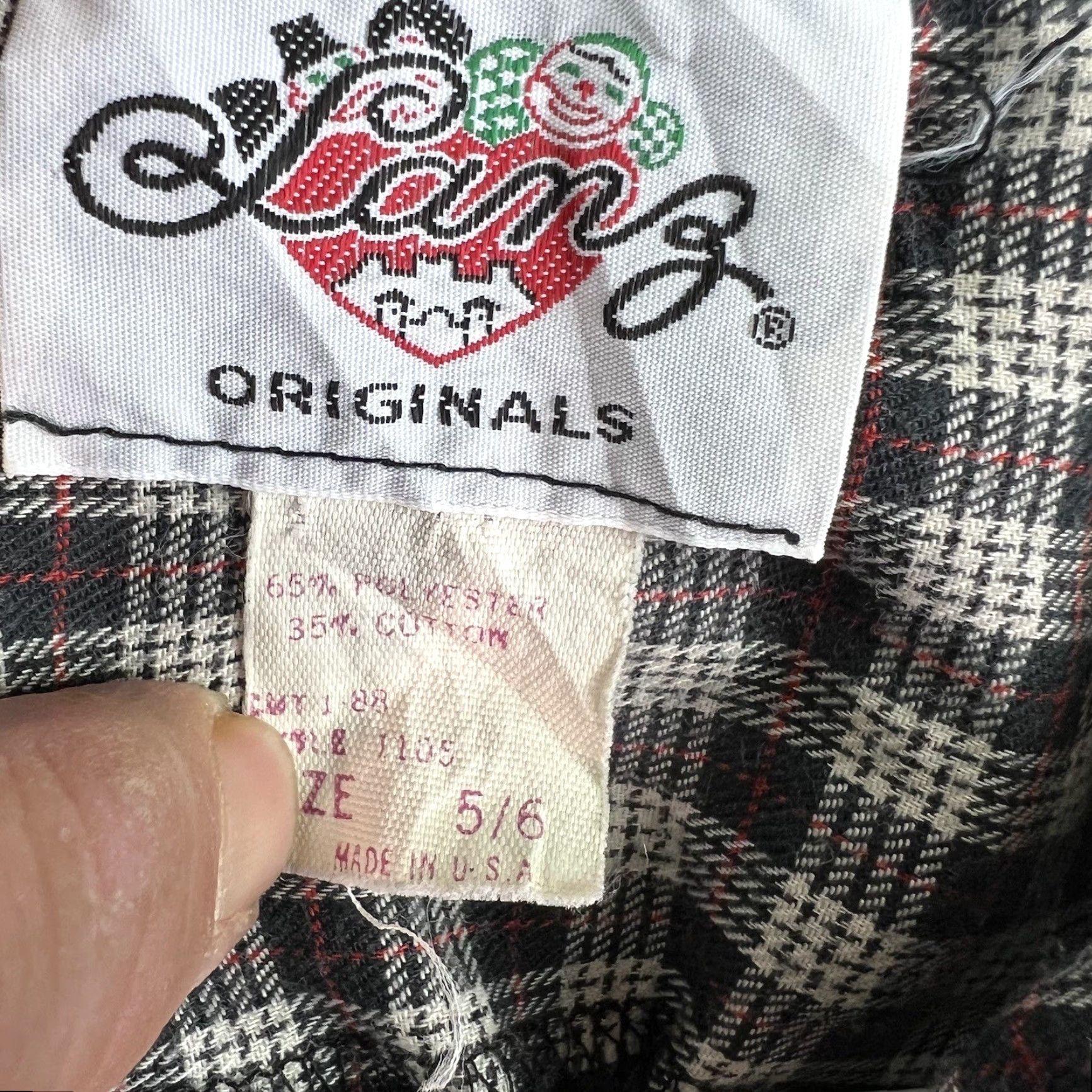 Vintage Vintage Lanz Originals 1970s Gingham Fit & Flare Dress Womens Size 6 Gray Casual National Style Size M / US 6-8 / IT 42-44 - 5 Thumbnail