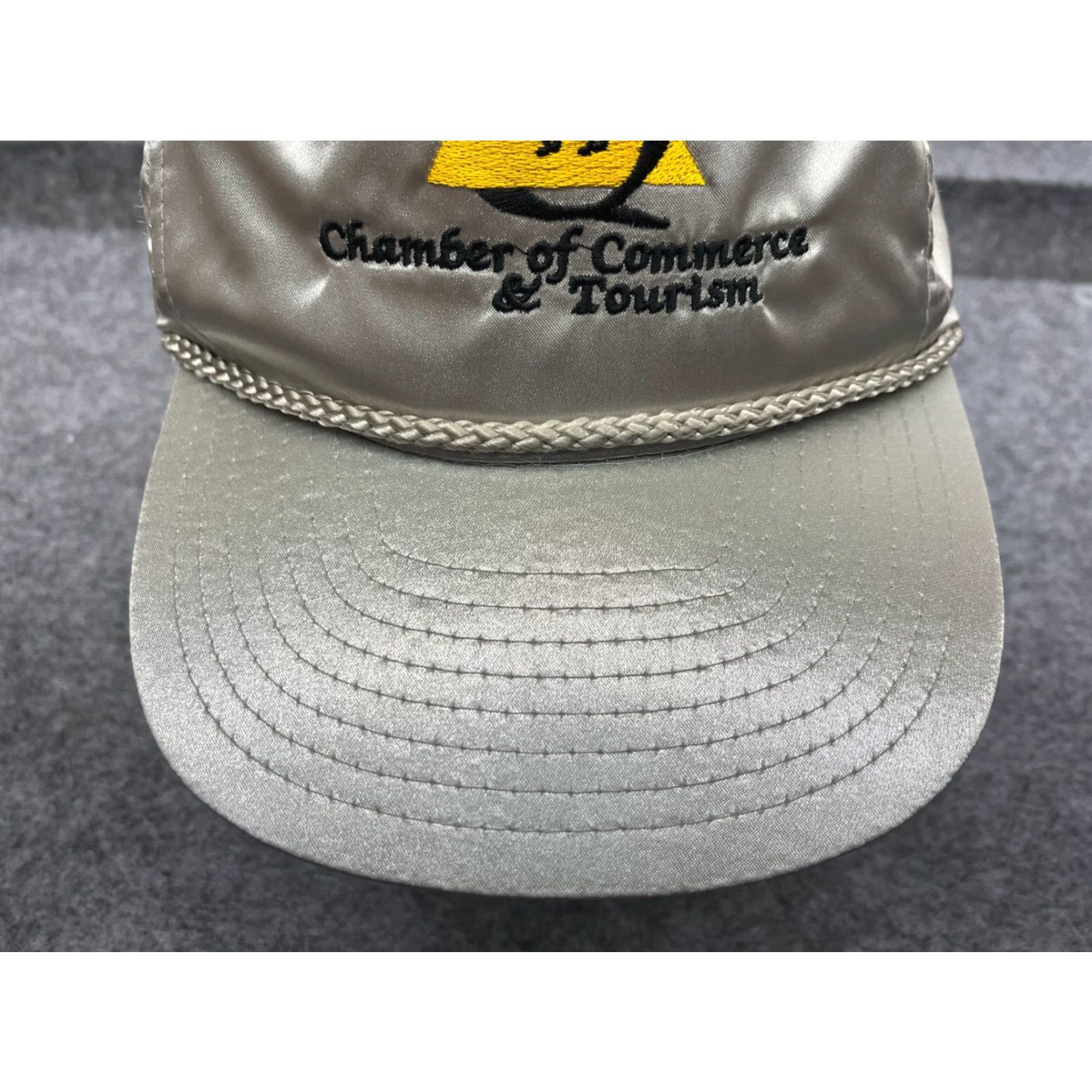 Roper VINTAGE Chamber of Commerce & Tourism Hat Strap Back Adult OS Gray Rope 90's Size ONE SIZE - 3 Thumbnail