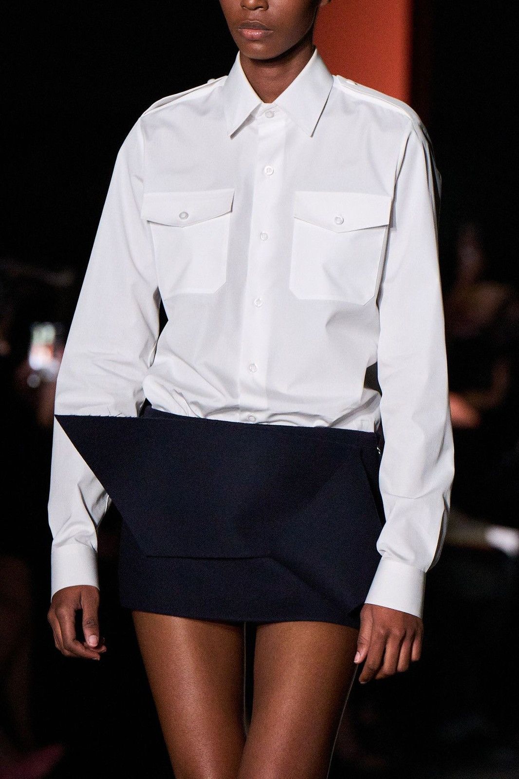 Prada Prada Runway FW2023 White Cutton Utility Shirt Size US L / EU 52-54 / 3 - 10 Thumbnail