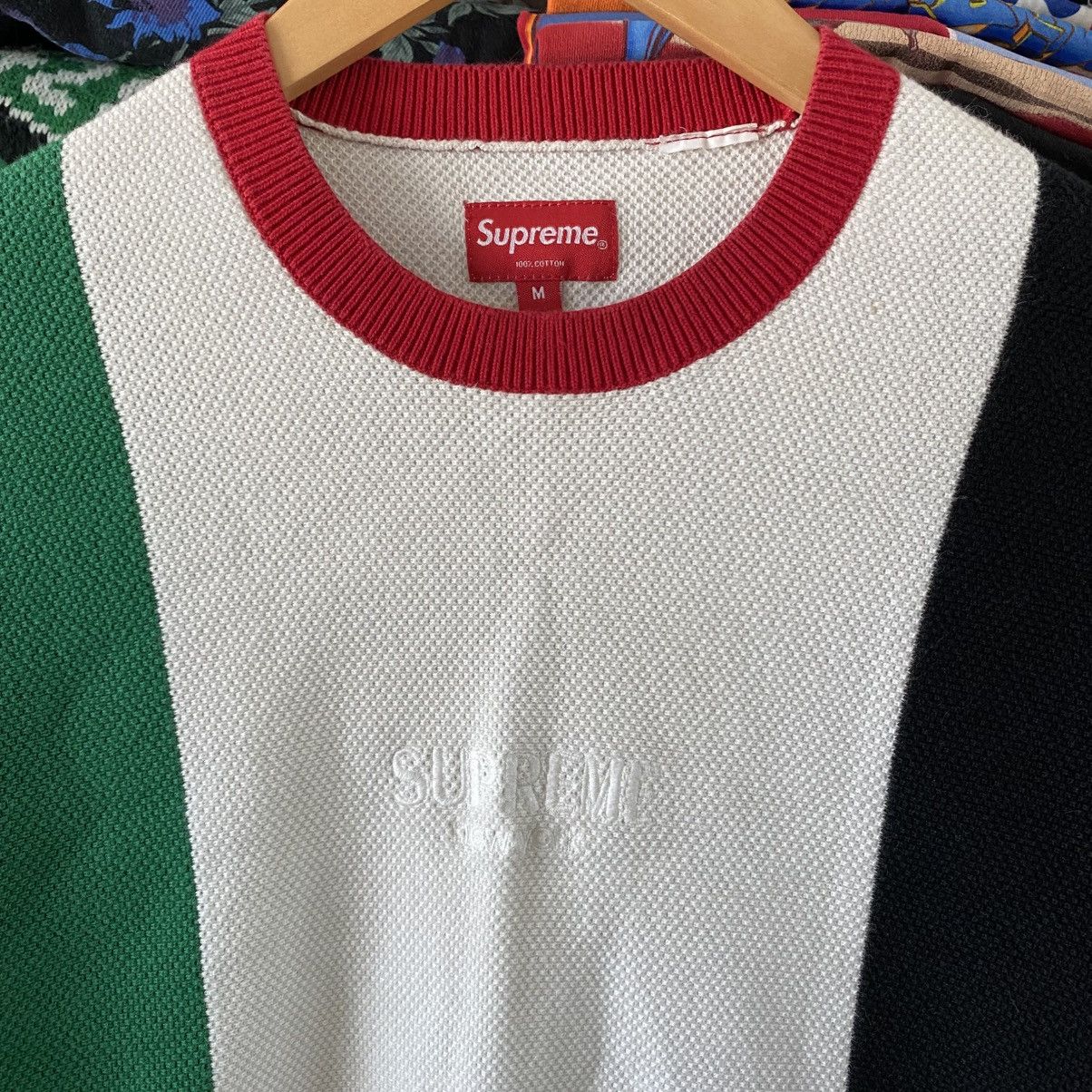 Supreme Supreme Pique Crewneck Sweater Multi Color 2018 Size US M / EU 48-50 / 2 - 2 Thumbnail
