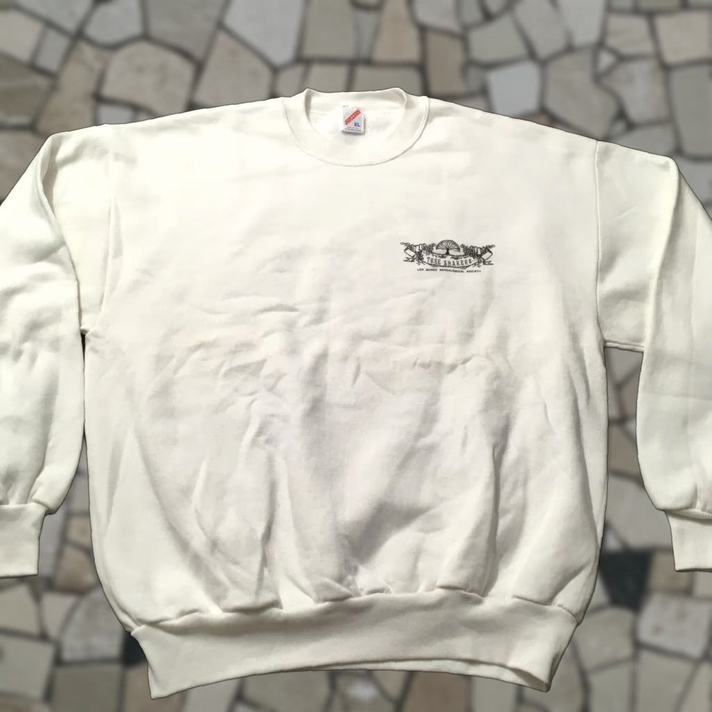 Jerzees VINTAGE Jerzees Sweatshirt XL White Crewneck 90s Mens Pullover Heavyweight Regular Cotton Blend Size XL Size US XL / EU 56 / 4 - 1 Thumbnail