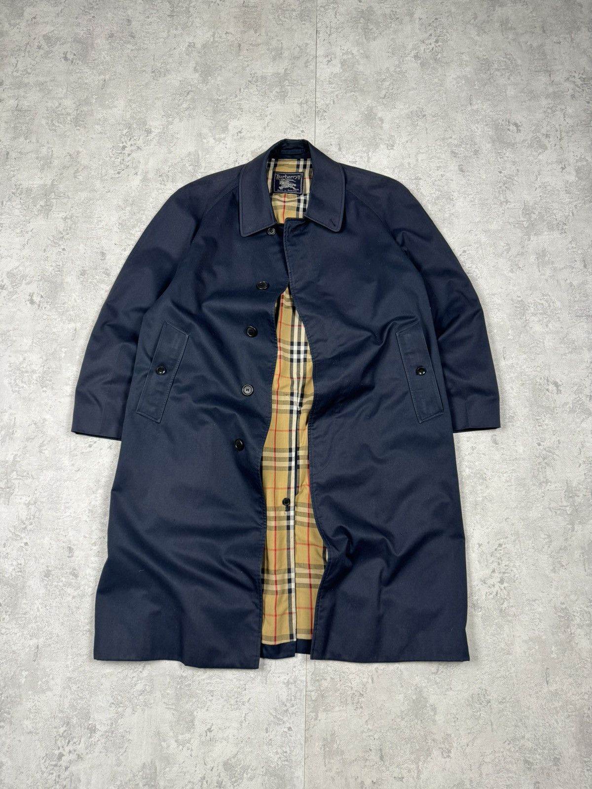 Burberry Vintage Burberry Trench Coat Dark Blue Jacket Size L-XL Size XL / US 12-14 / IT 48-50 - 1 Thumbnail