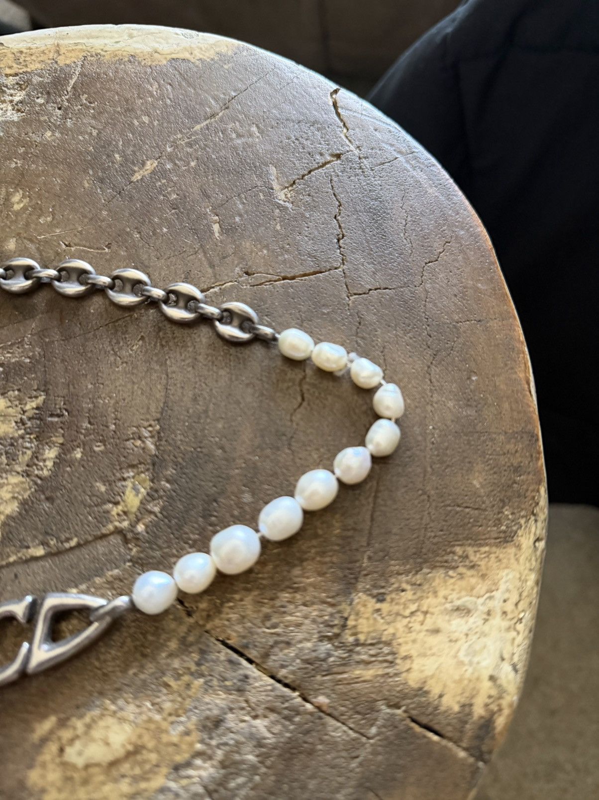 Dior Dior Pearl and Anchor Link Choker Necklace Size ONE SIZE - 4 Thumbnail