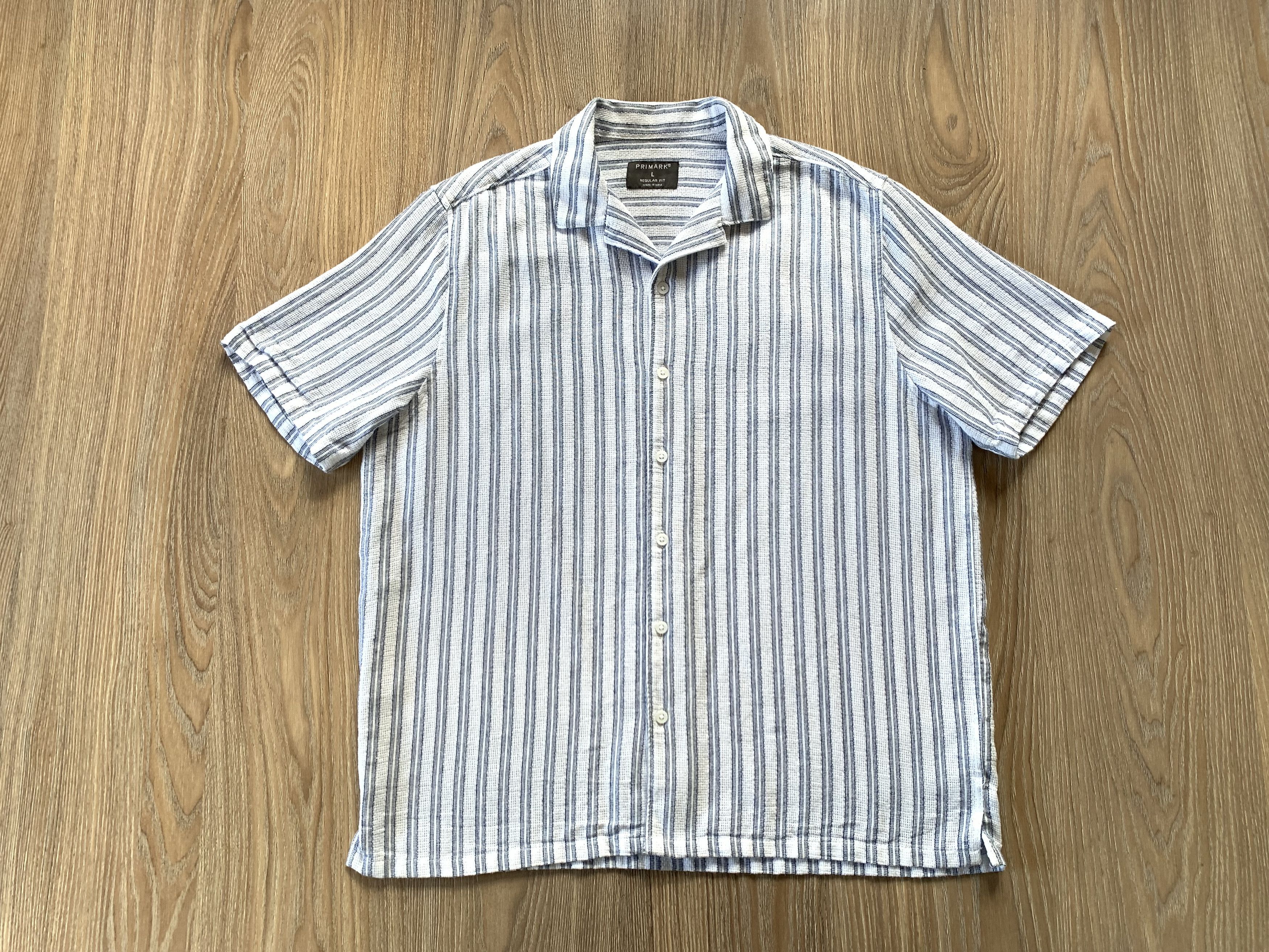 Other Primark Regular Fit Seersucker Stripe Summer Shirt Size US L / EU 52-54 / 3 - 2 Thumbnail