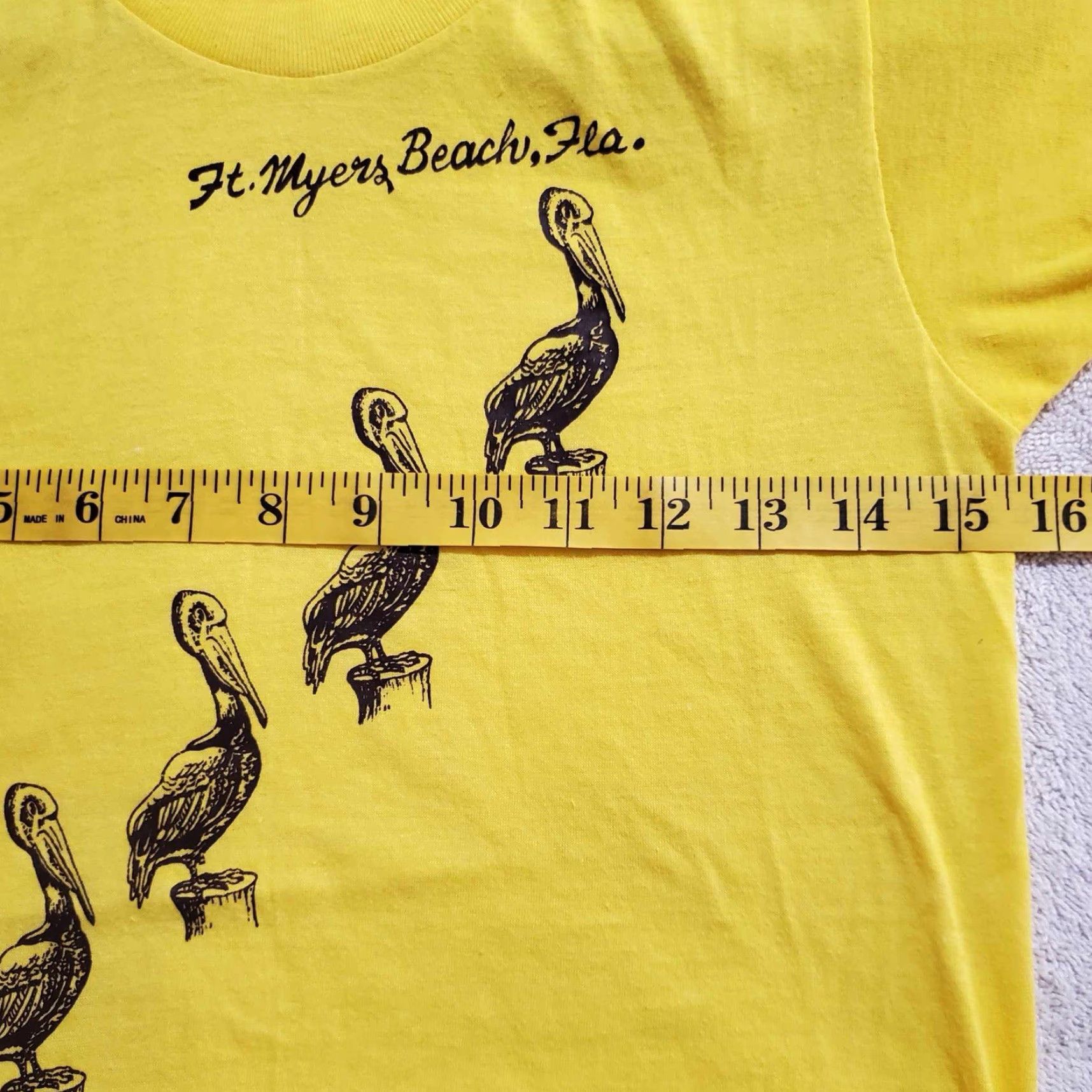 Vintage VINTAGE 80s T-Shirt Screen Stars Fort Myers Beach FL XS Yellow Ocean Florida Shirt Womens XS Size XS / US 0-2 / IT 36-38 - 5 Thumbnail