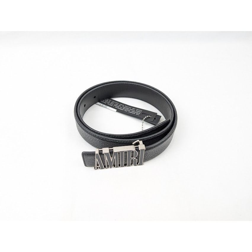 Amiri o1rshd1 Size: 70 / Pebbled Enamel Belt in Black Size 26 - 5 Thumbnail