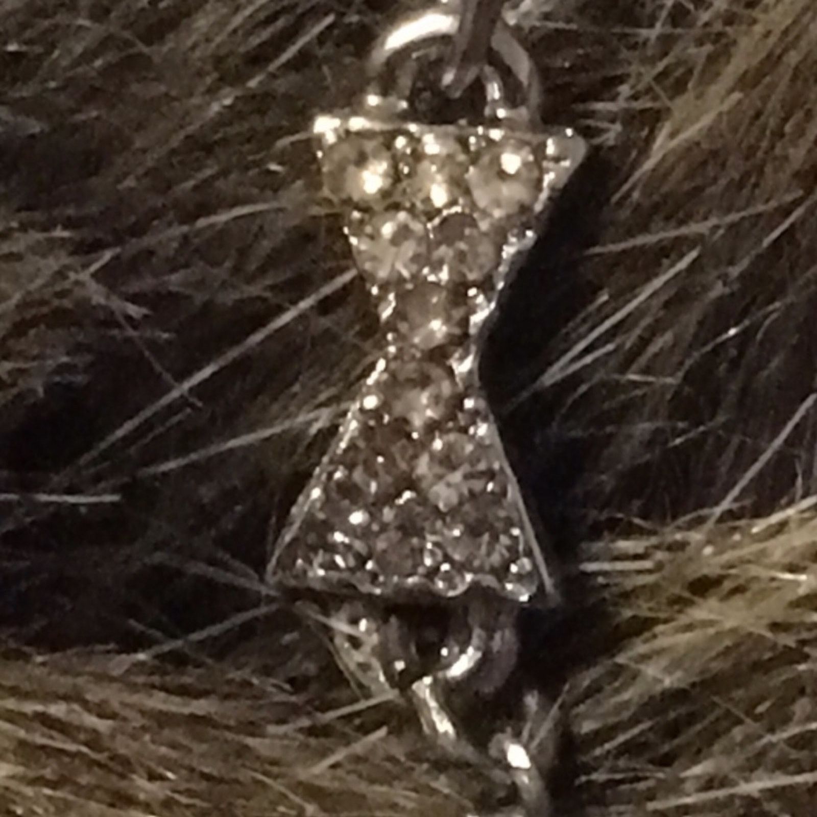 Jewelry Dainty rhinestone bow silver chain bracelet Size ONE SIZE - 5 Thumbnail