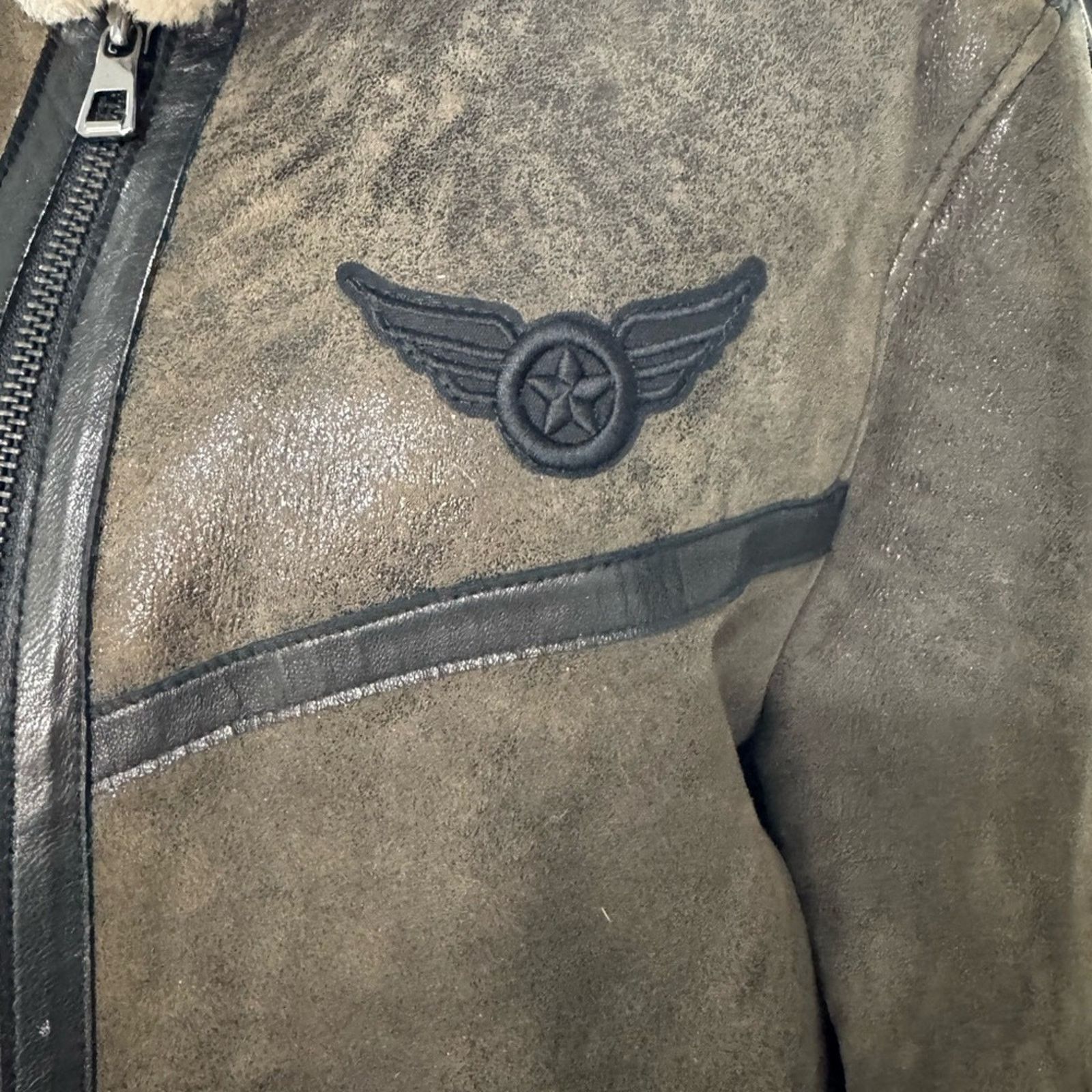 Other new Men's real fur Aviator Jacket with Shearling Trim L Size US L / EU 52-54 / 3 - 7 Thumbnail