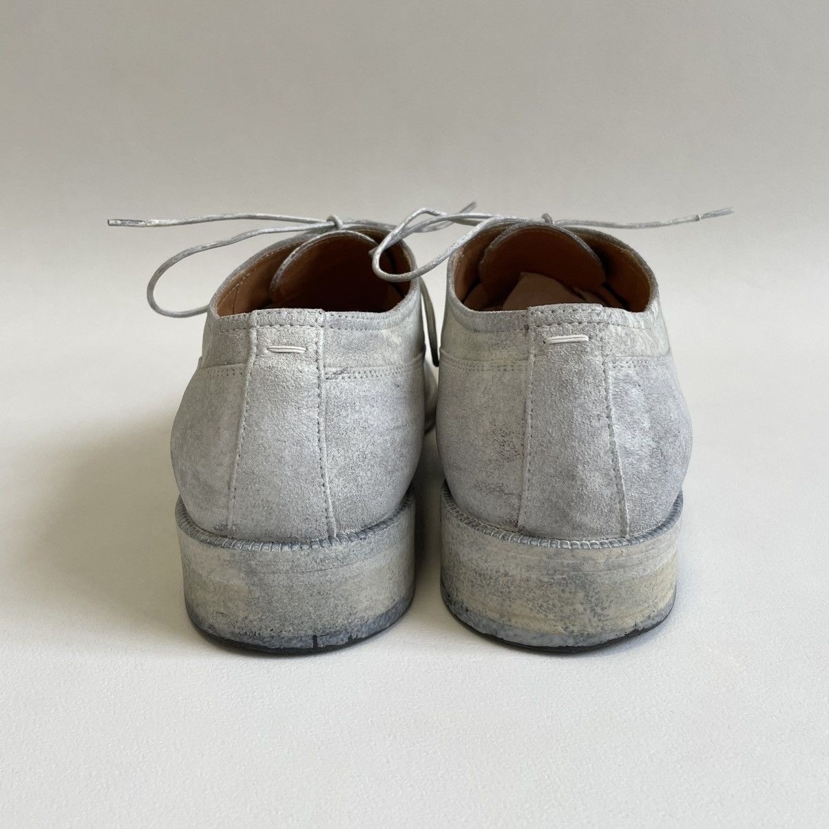 Maison Margiela ‘Painted White Suede’ Derby Shoes Size US 8 / EU 41 - 18 Thumbnail