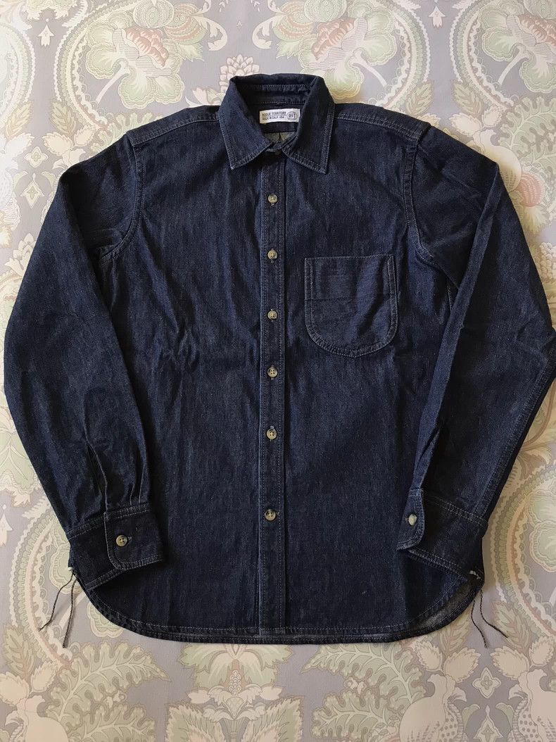 Vintage RGT Oak White Denim Shirt Size US S / EU 44-46 / 1 - 1 Thumbnail
