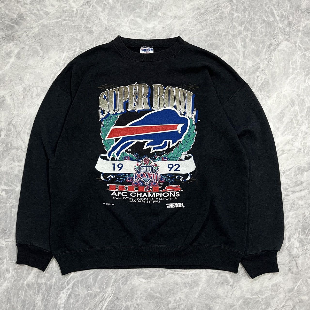 Vintage NFL (Trench) - Buffalo Bills AFC Champs Crew Neck